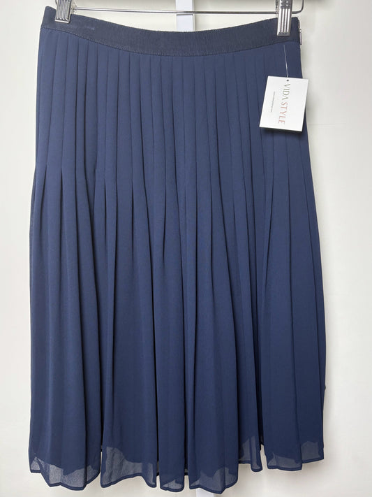 Women Size 0 Rebecca Taylor Navy Pleated Pre-owned Skirt