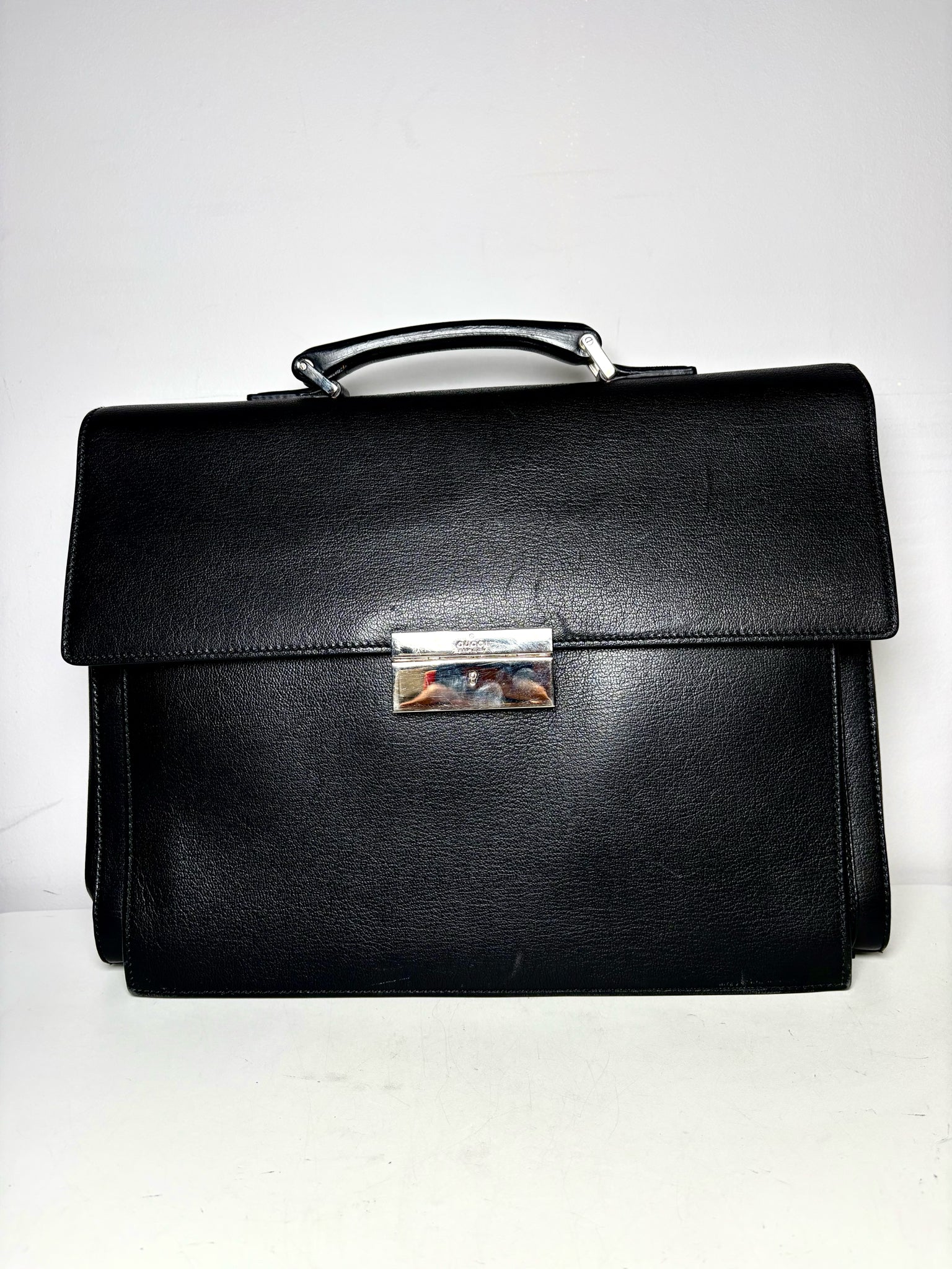 Men's Gucci Classic Leather Black Briefcase – VIDA STYLE SHOP