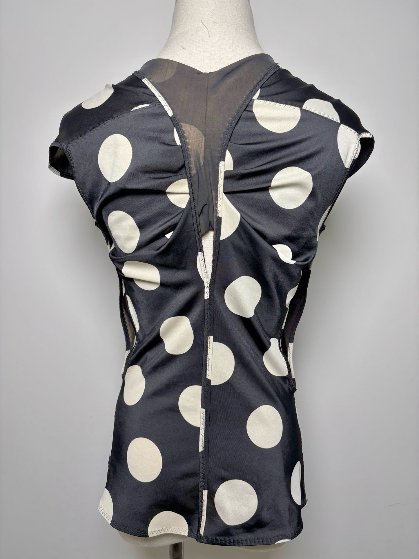 Women Size M Comme des Garcon Black, White Dot Pre-owned Top