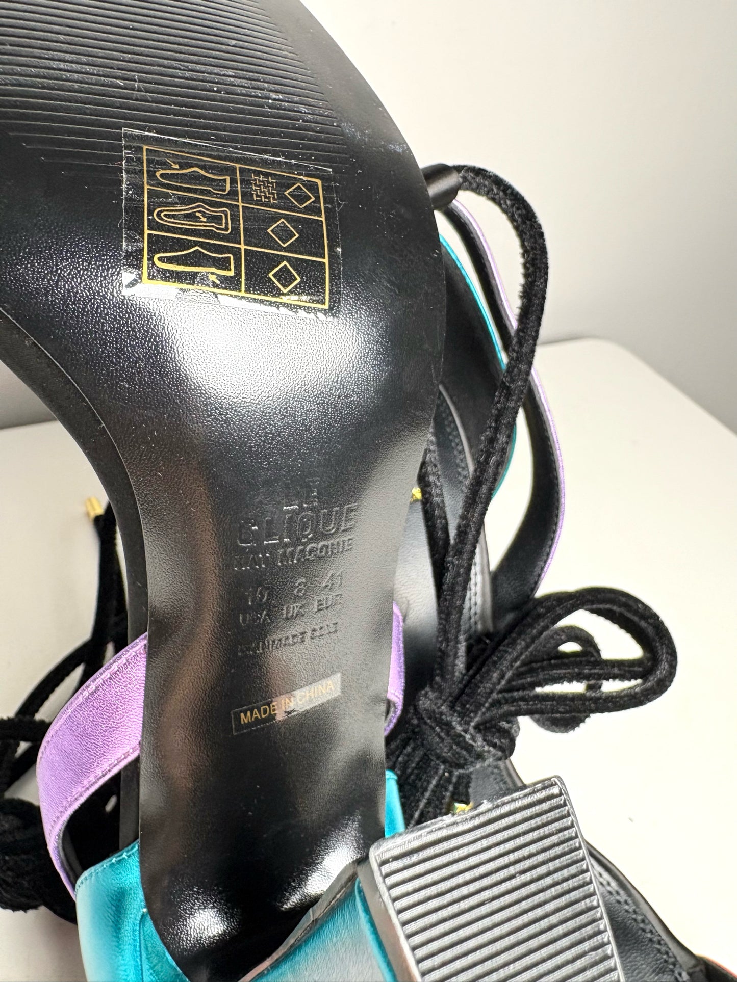 W Shoe Size 10 Le Clique by Kat Maconie Black Leather NWT Heels