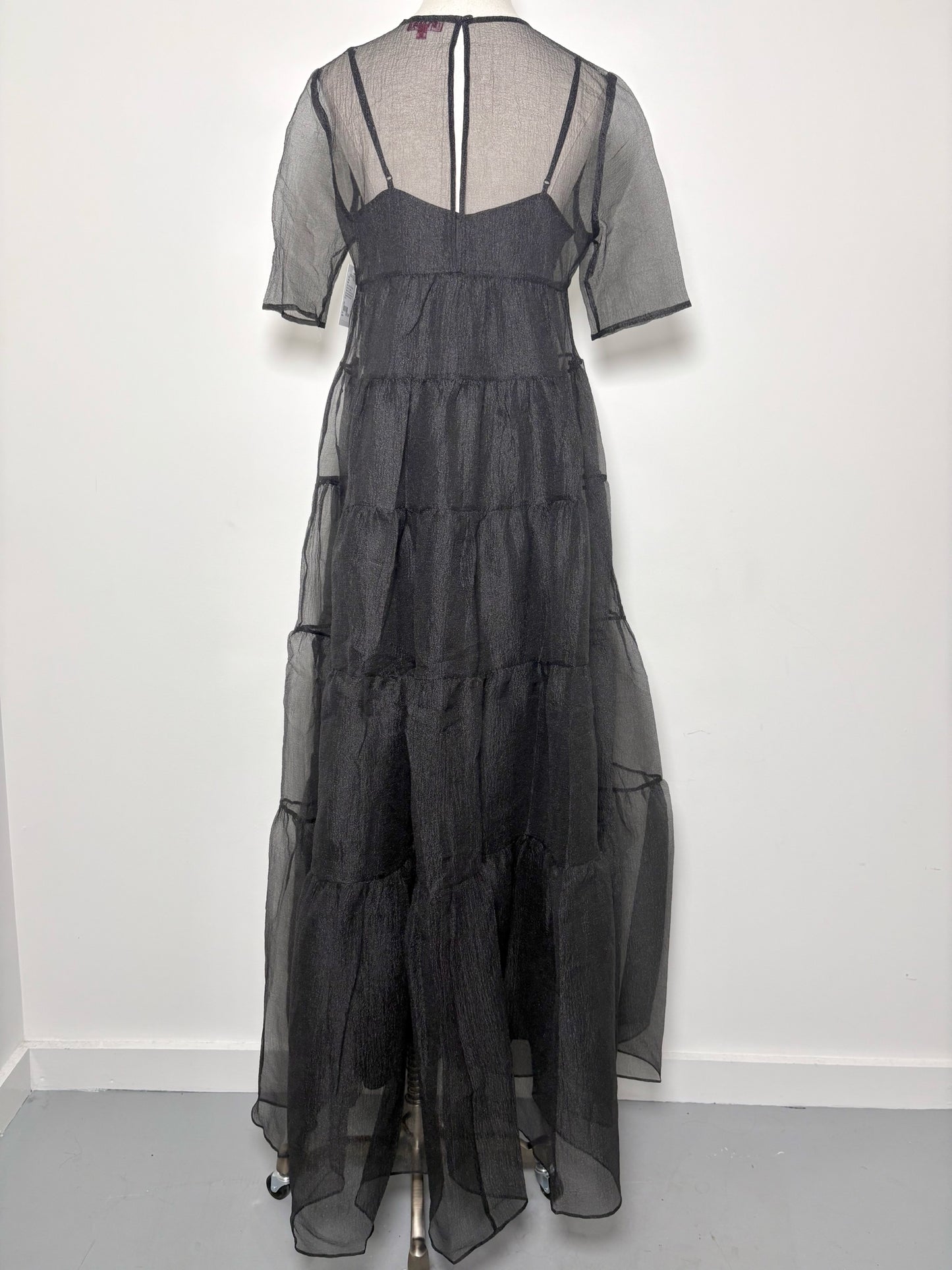 Women Size M Staud Black Organza Pre-owned Dress