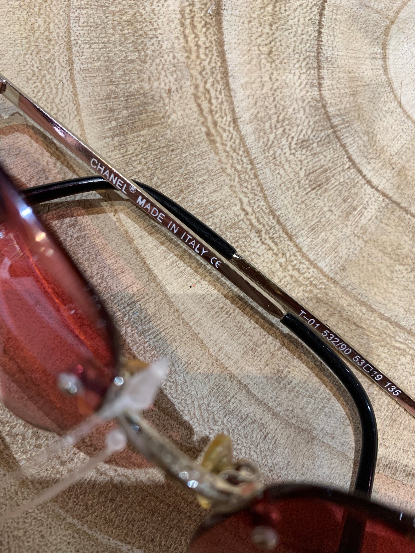Chanel Pink Radiant Rimless "Kylie" Sunglasses Vintage