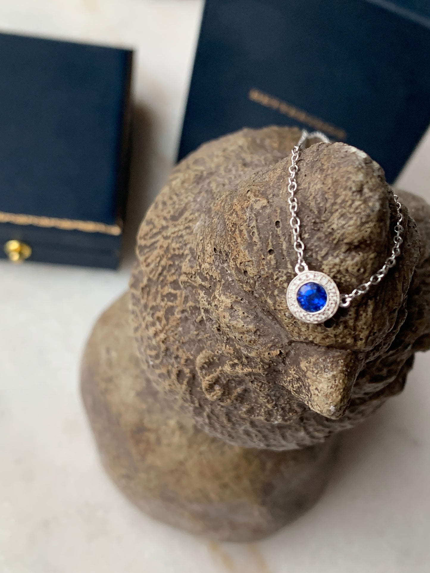 Necklace Sapphire Diamonds White Gold 18k Betteridge