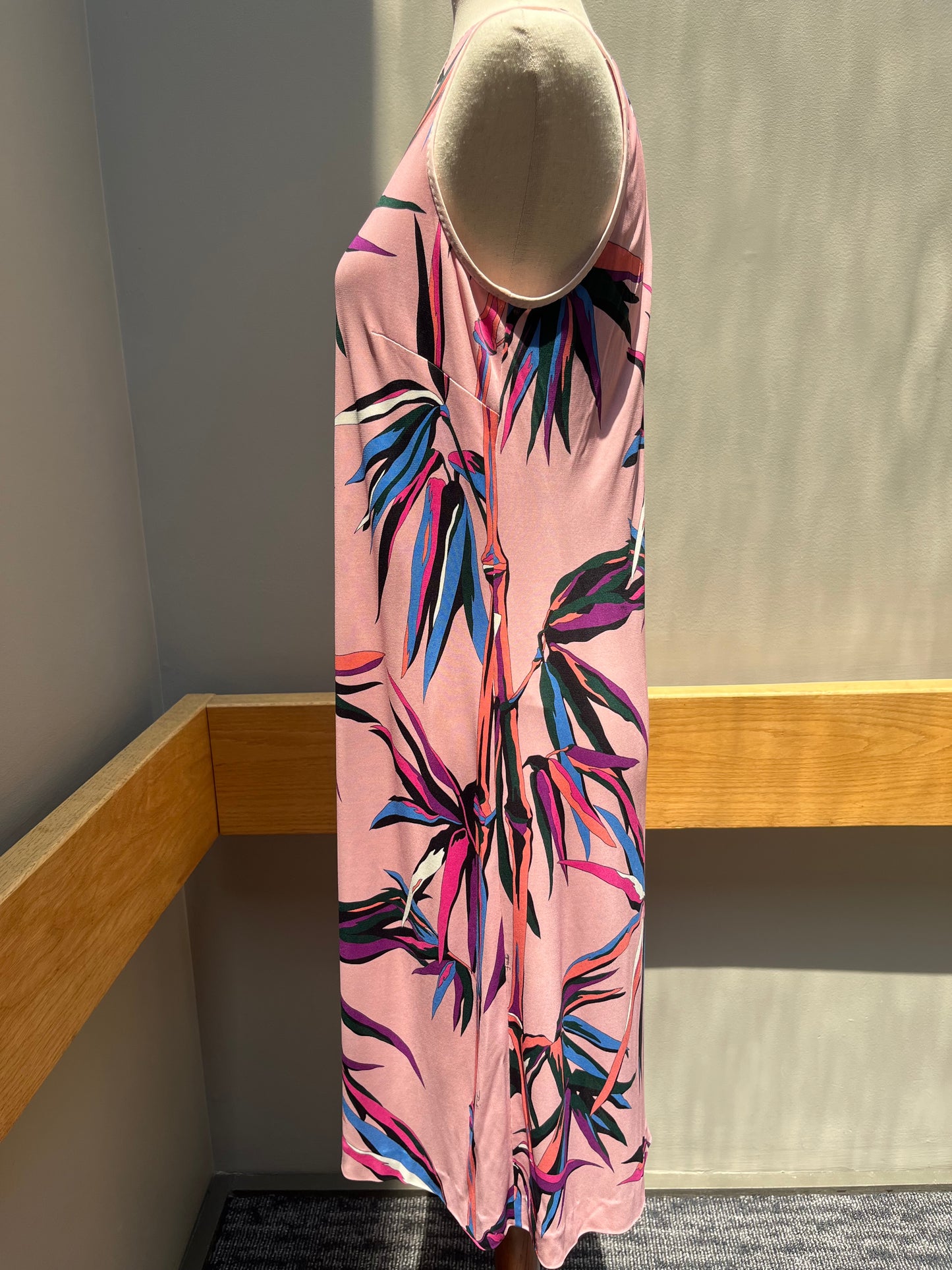 Emilio Pucci Pink Tropical Palm Leaf Printed Dress 12