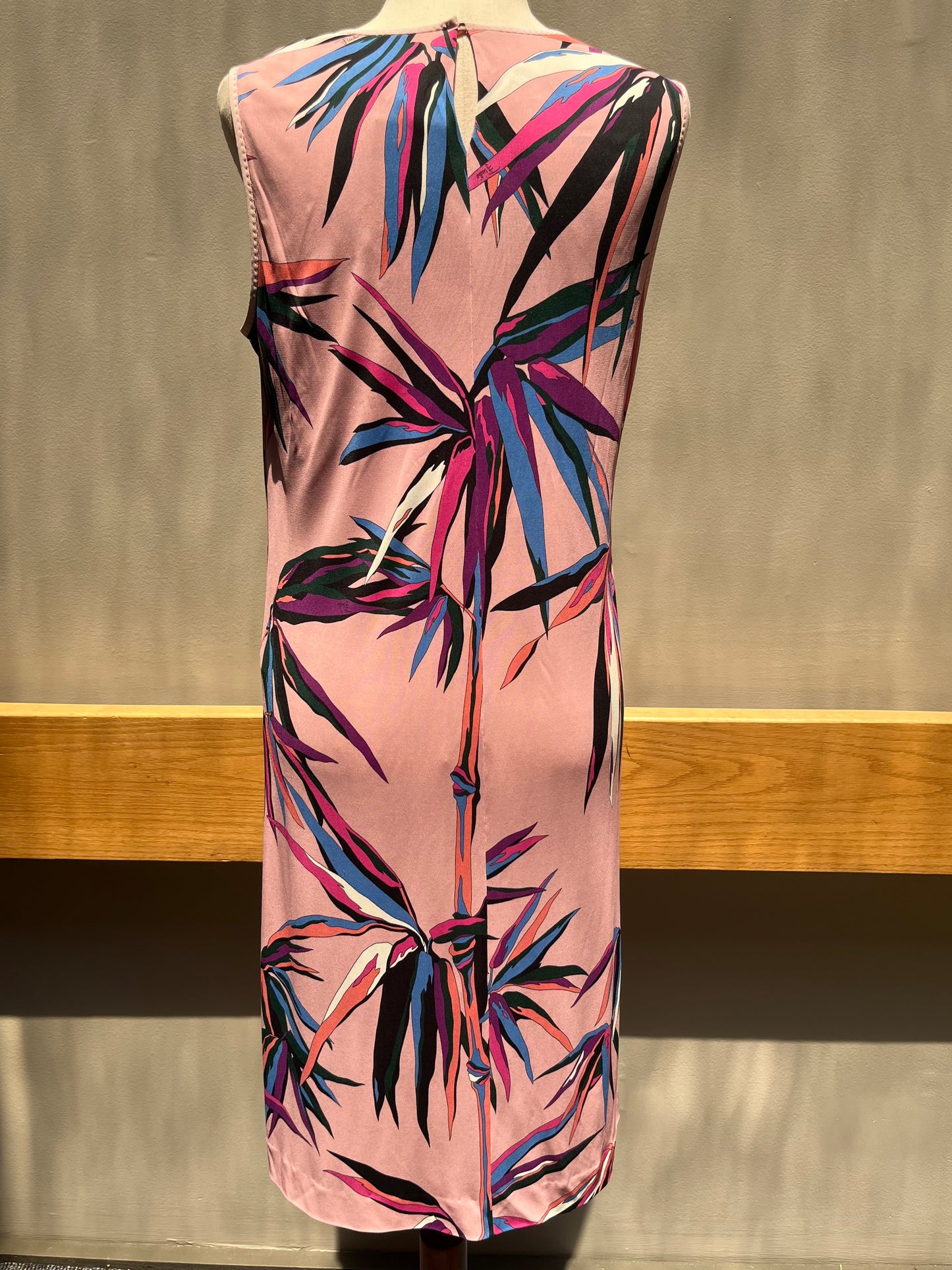 Emilio Pucci Pink Tropical Palm Leaf Printed Dress 12