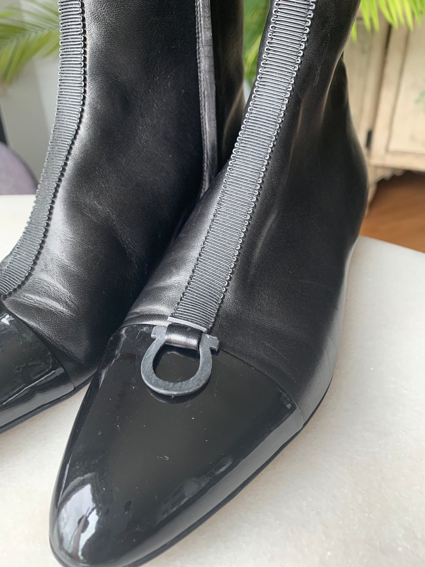 Salvatore Ferragamo Black Leather Boots Sz 7
