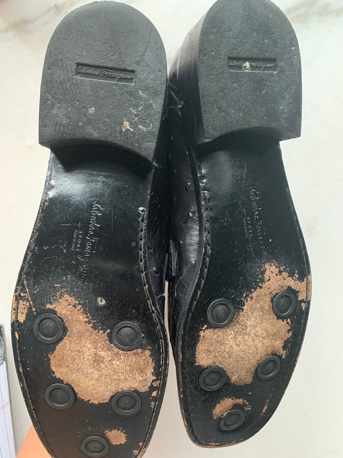 Women's Salvatore Ferragamo Sport Black Loafers Sz 7