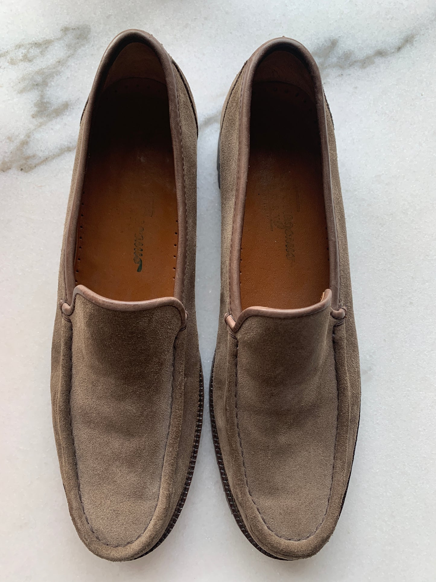 Women's Salvatore Ferragamo Tan Suede Loafers Sz 7