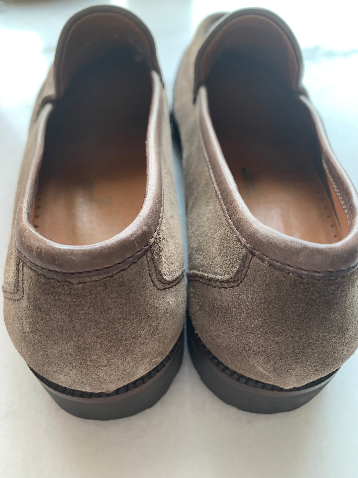 Women's Salvatore Ferragamo Tan Suede Loafers Sz 7