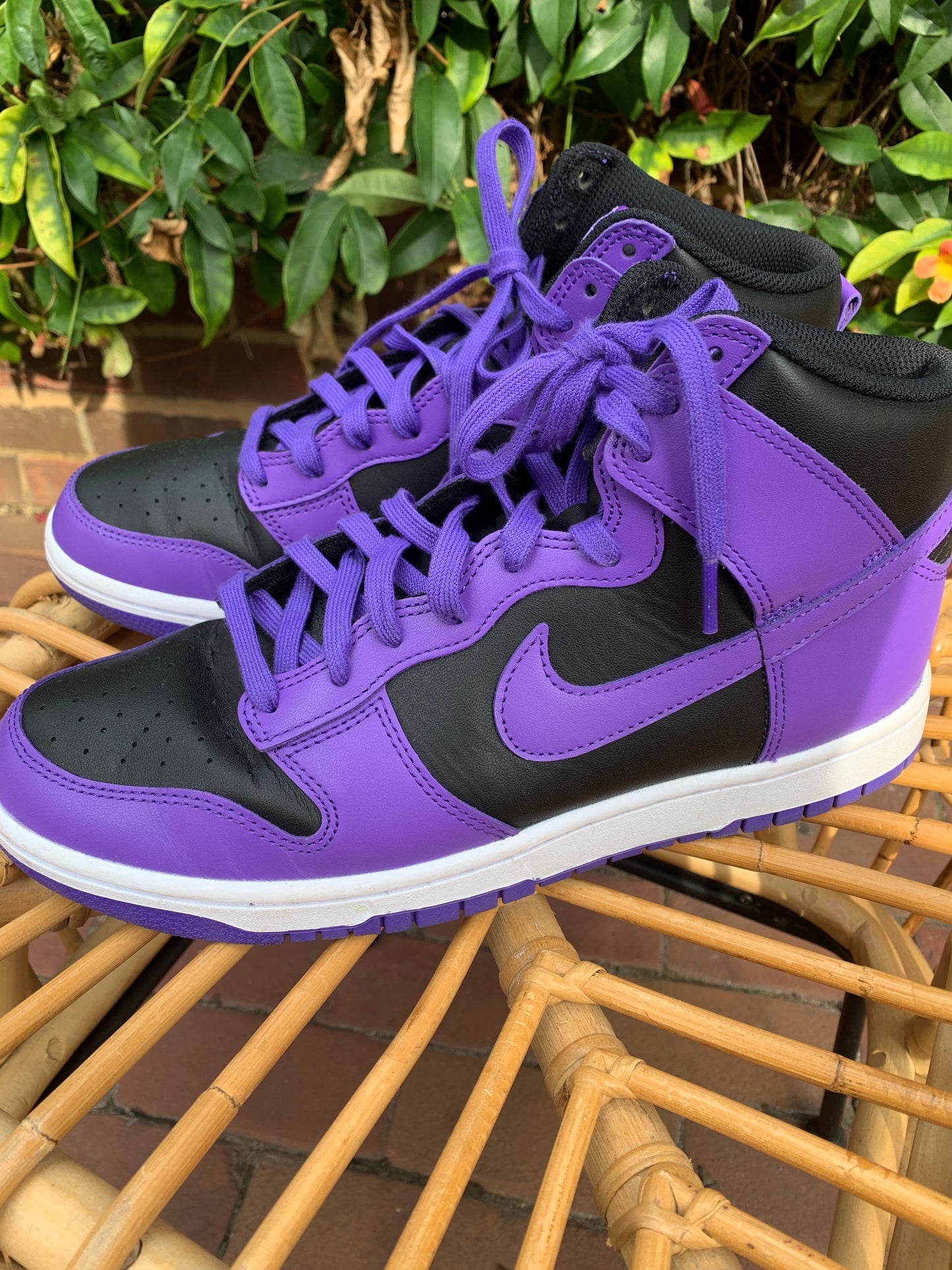 Women's Nike Dunk High Retro Purple, Black Sneakers Sz. 9