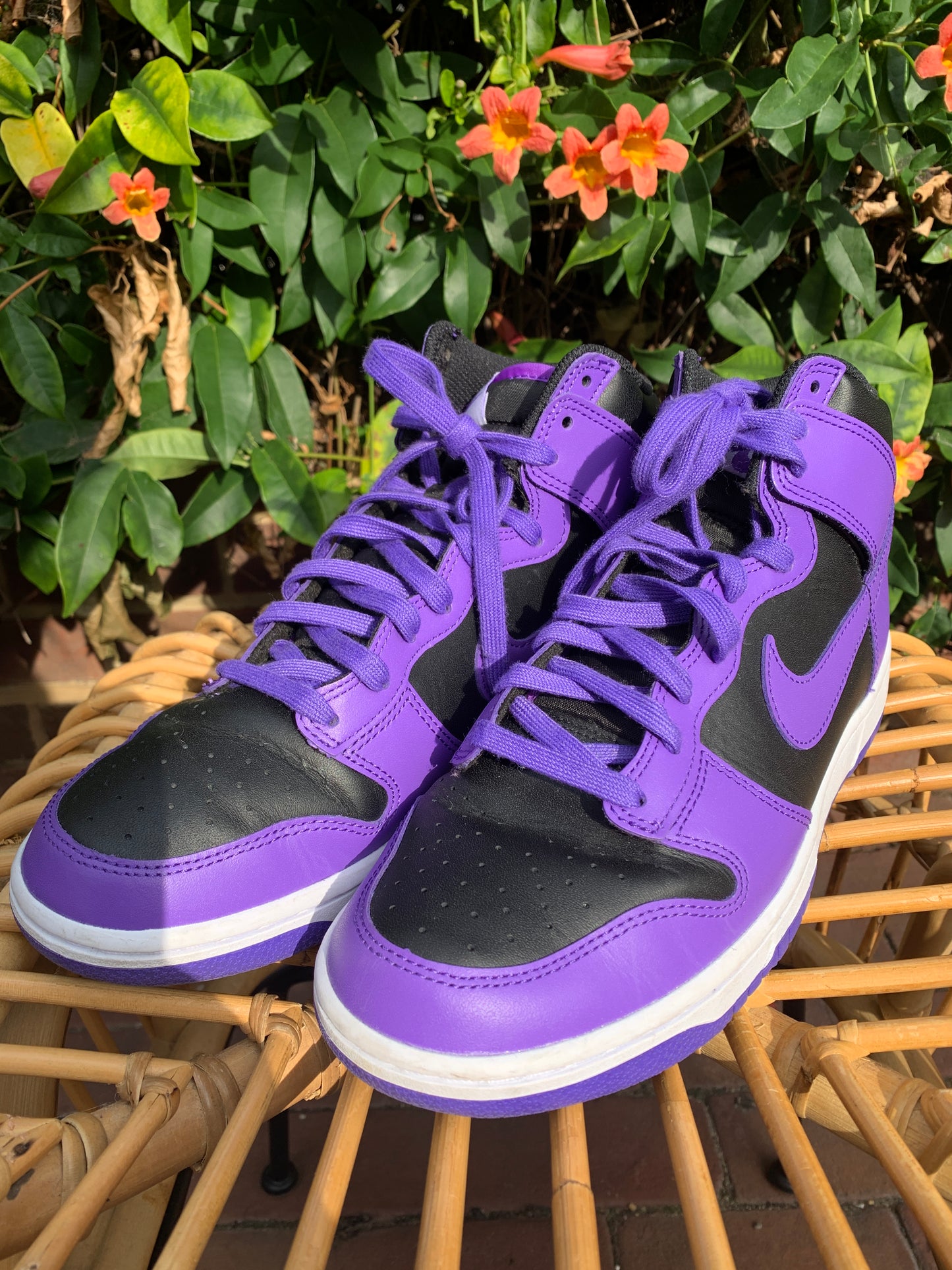 Women's Nike Dunk High Retro Purple, Black Sneakers Sz. 9