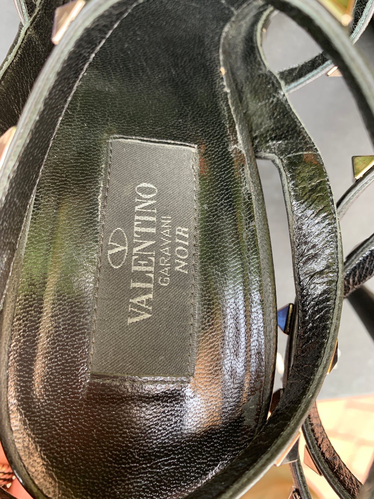 Valentino Black Rockstud Pump, Sz 10