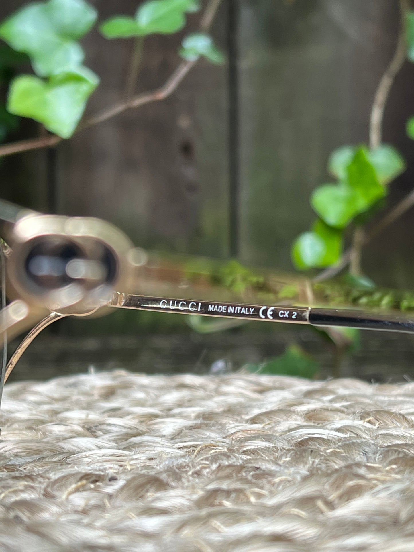 Gucci Round Brown/Gold Sunglasses