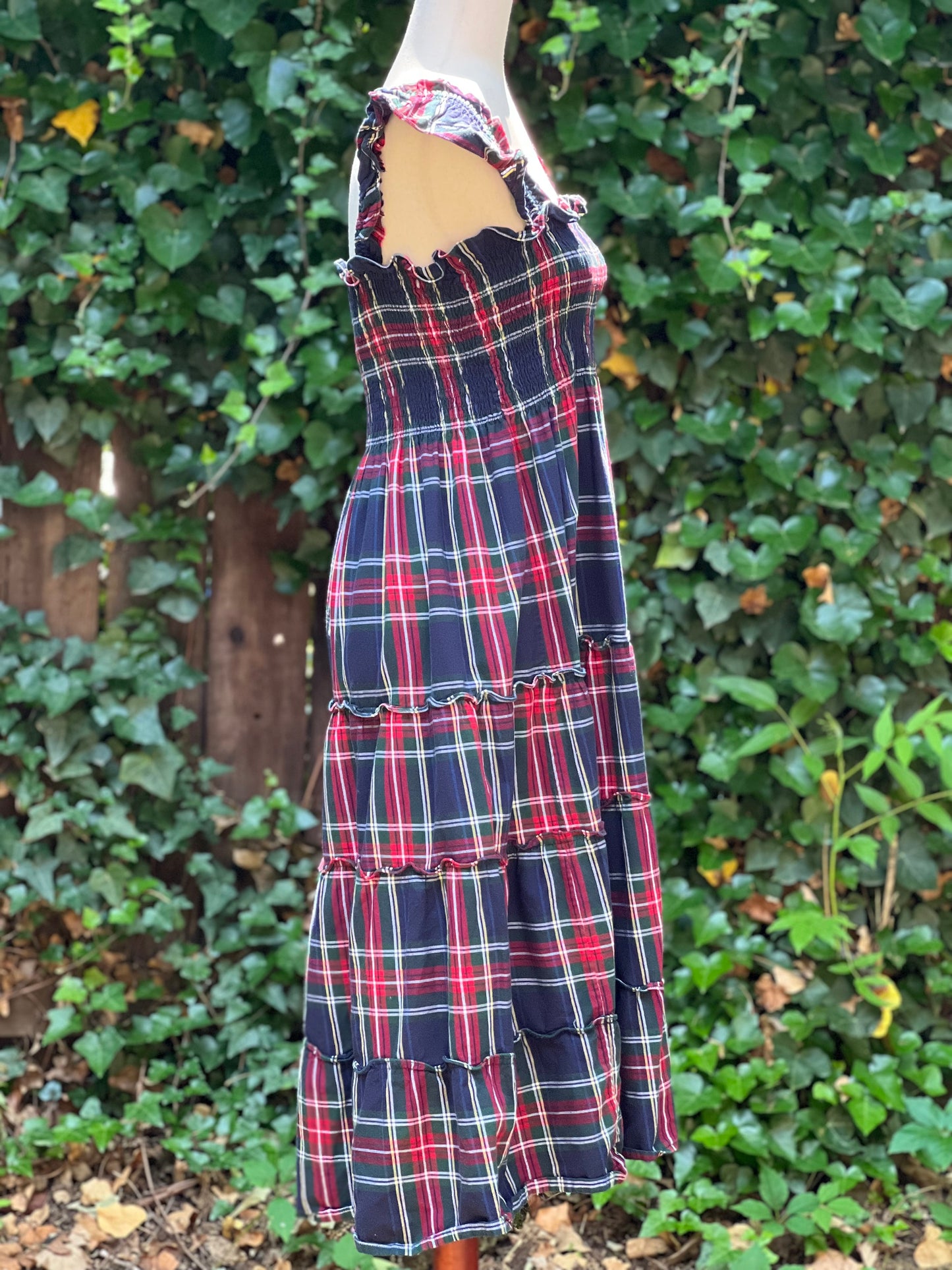 Hill House Ellie Nap Dress in "Iris Tartan" Size XS