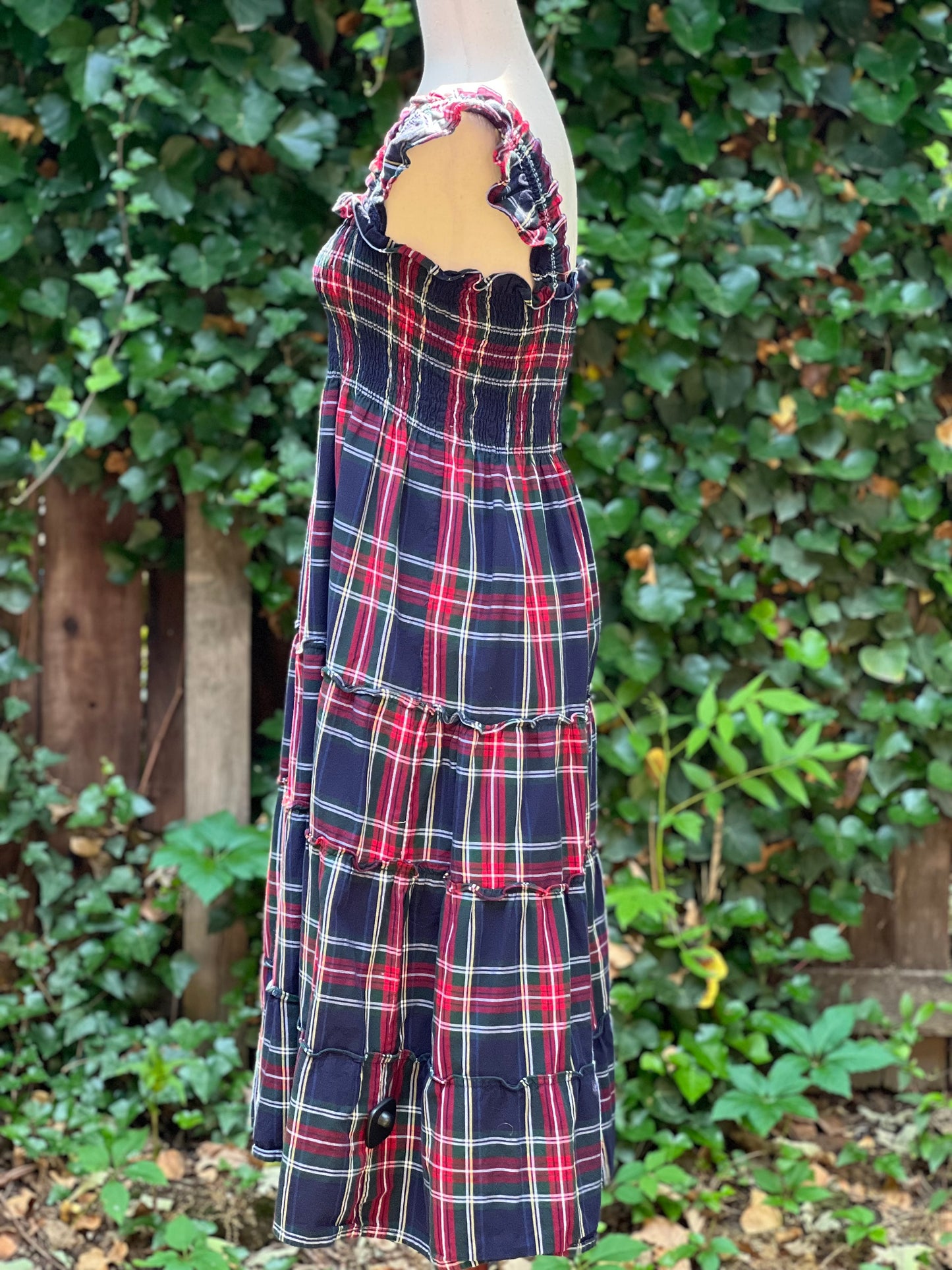Hill House Ellie Nap Dress in "Iris Tartan" Size XS