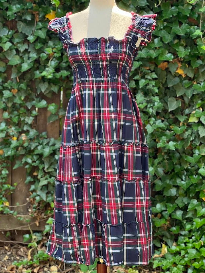 Hill House Ellie Nap Dress in "Iris Tartan" Size XS