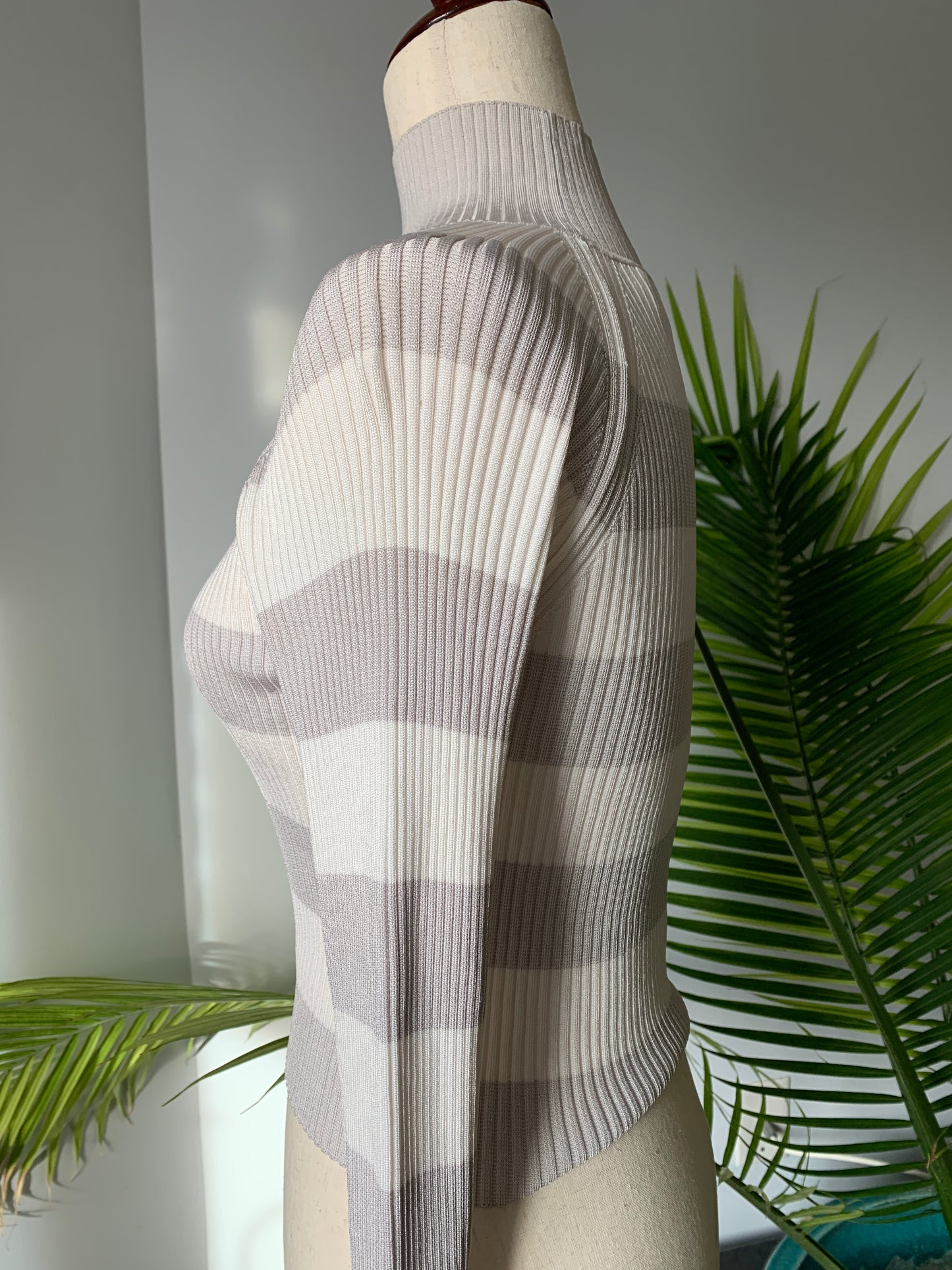 Sweater Zimmerman Cropped Striped Long Sleeves, Sz 0