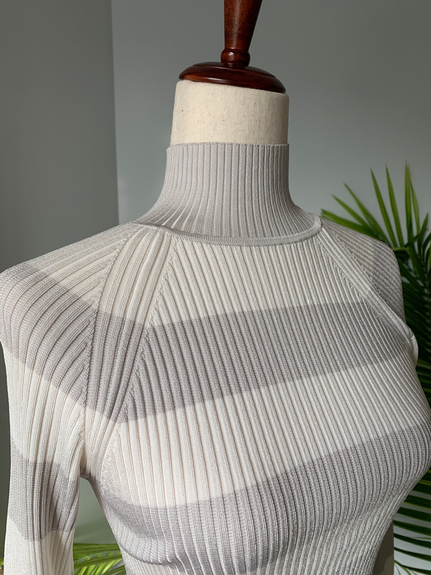 Sweater Zimmerman Cropped Striped Long Sleeves, Sz 0