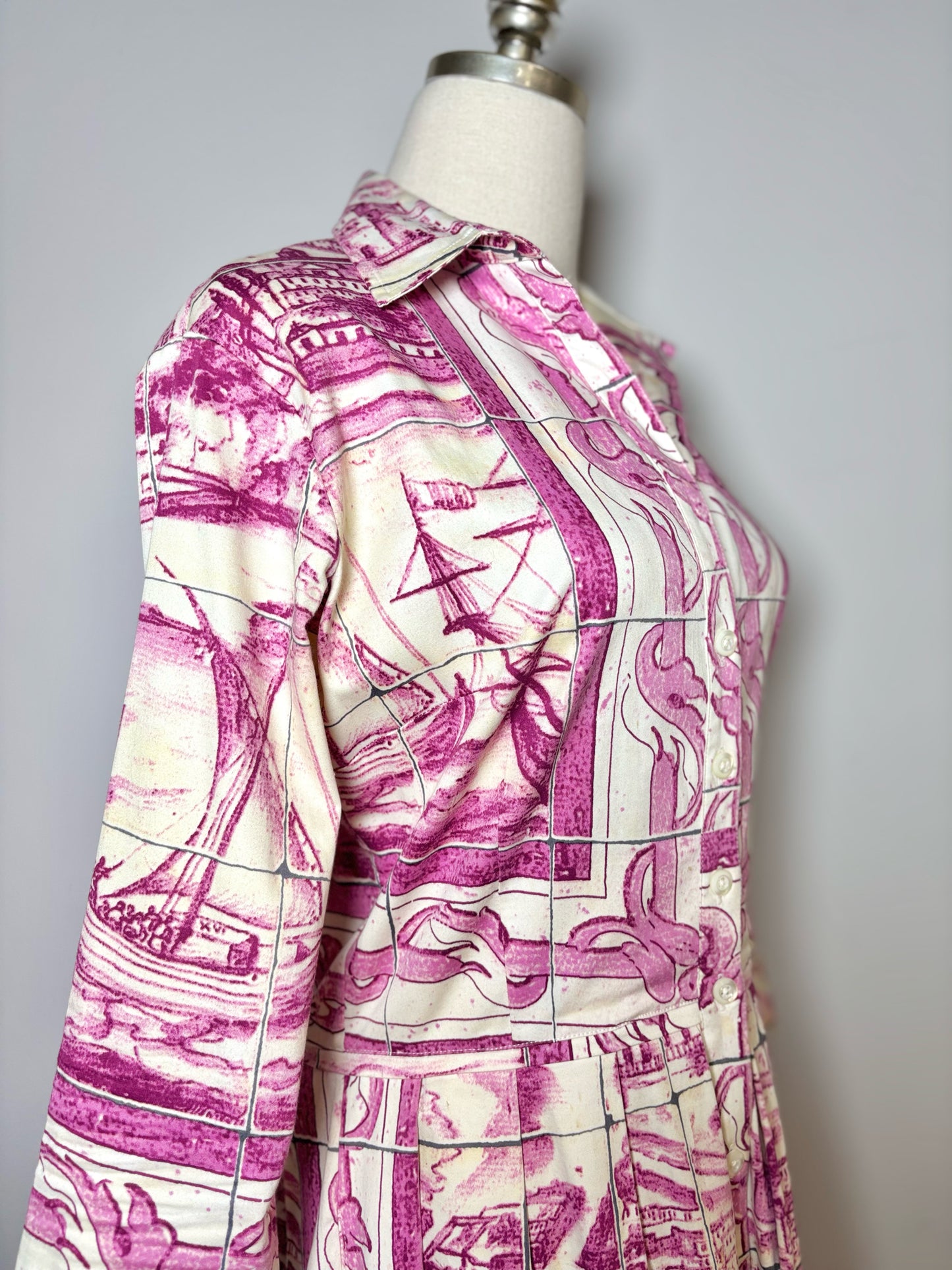Women Size 6 Samantha Sung Purple Print Print Dress