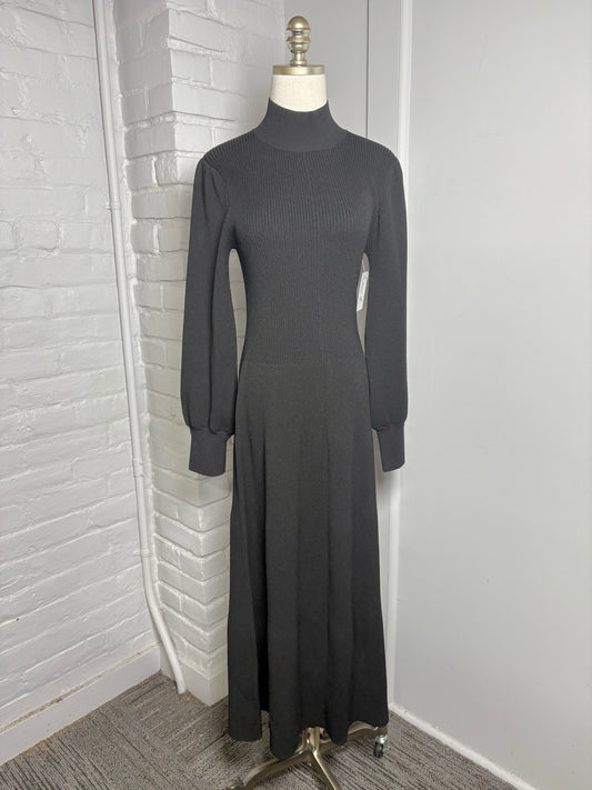 Women Size S Hill House Black Ribbed Dress