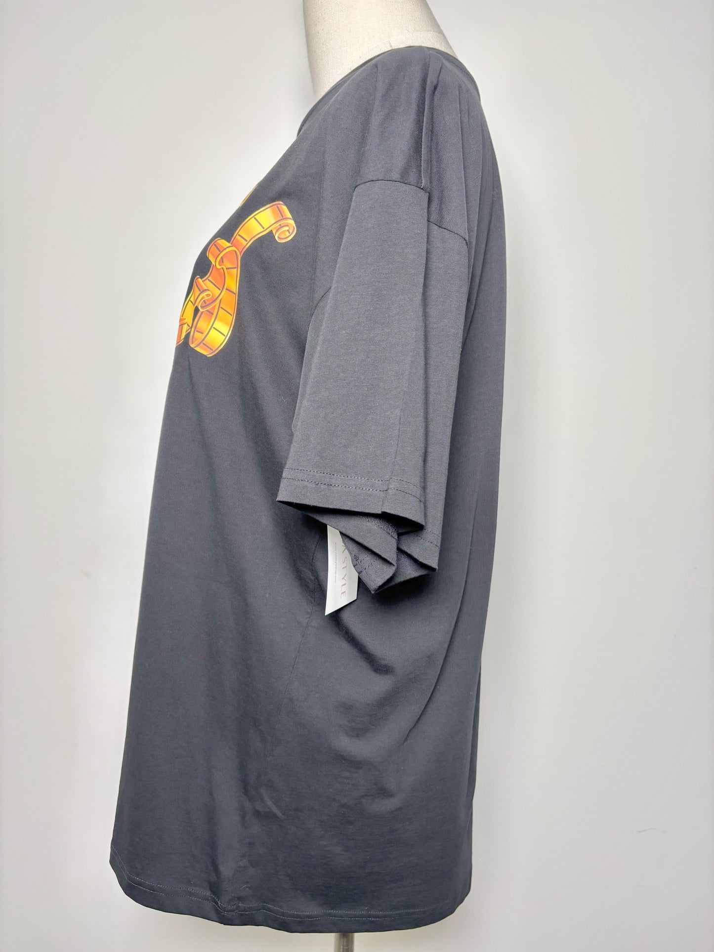 Women Size M Moschino Black Graphic Organic Cotton NWT Shirt