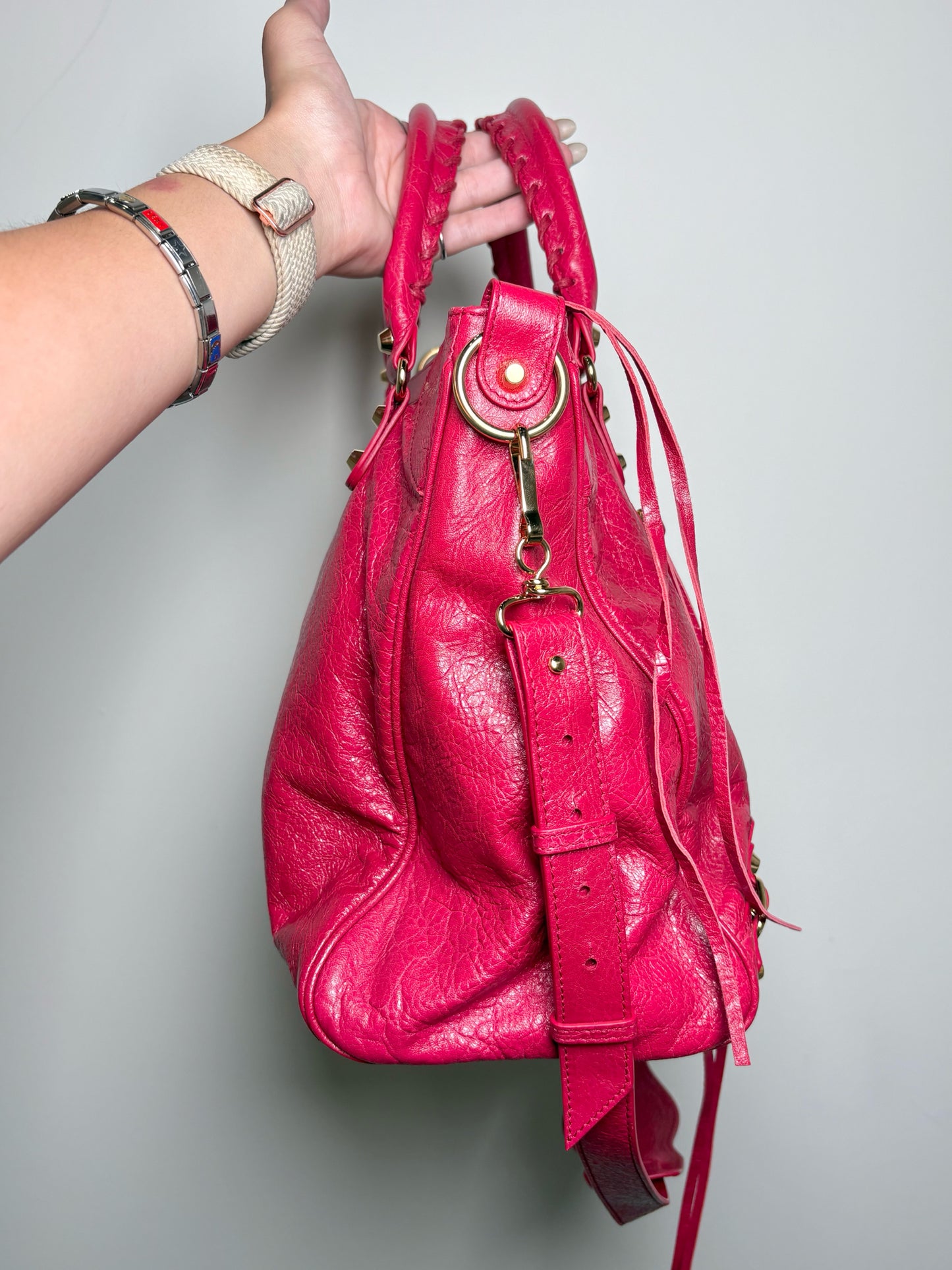 Leather Balenciaga Solid Lambskin Pre-owned Red Cowhide Medium Purse