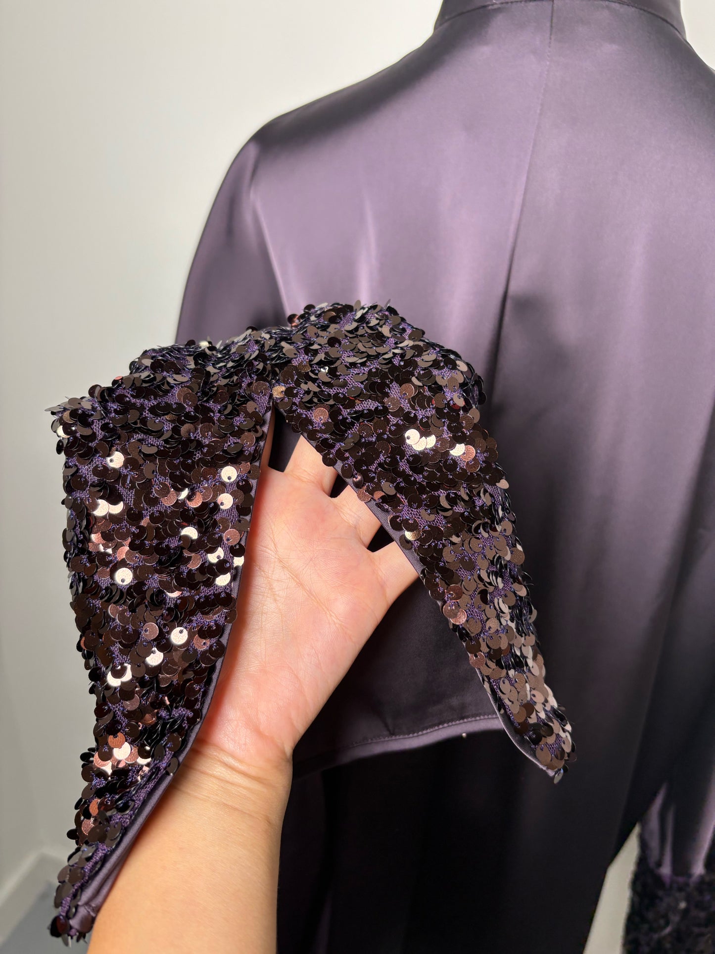 Women Size L Sachin + Babi Plum Sequins NWT Top