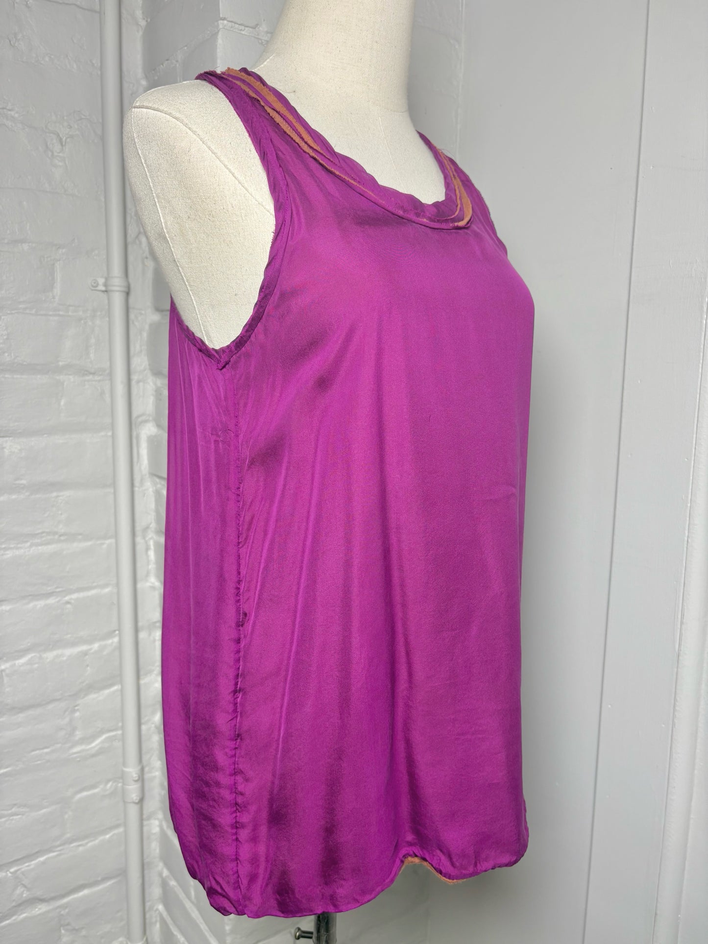 Women Size S Lanvin Purple Solid Pre-owned Tank Top