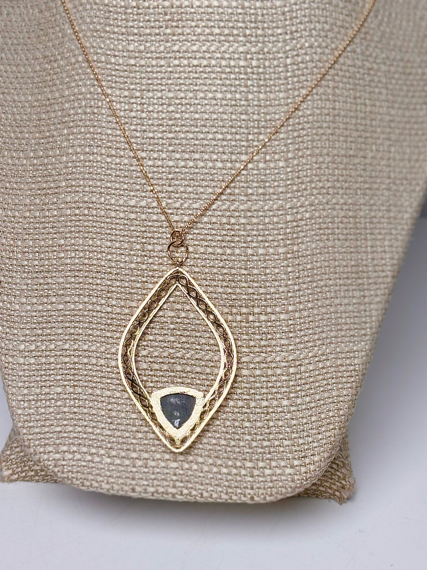 Gold Plated Marcia Moran Rhodanite Necklace