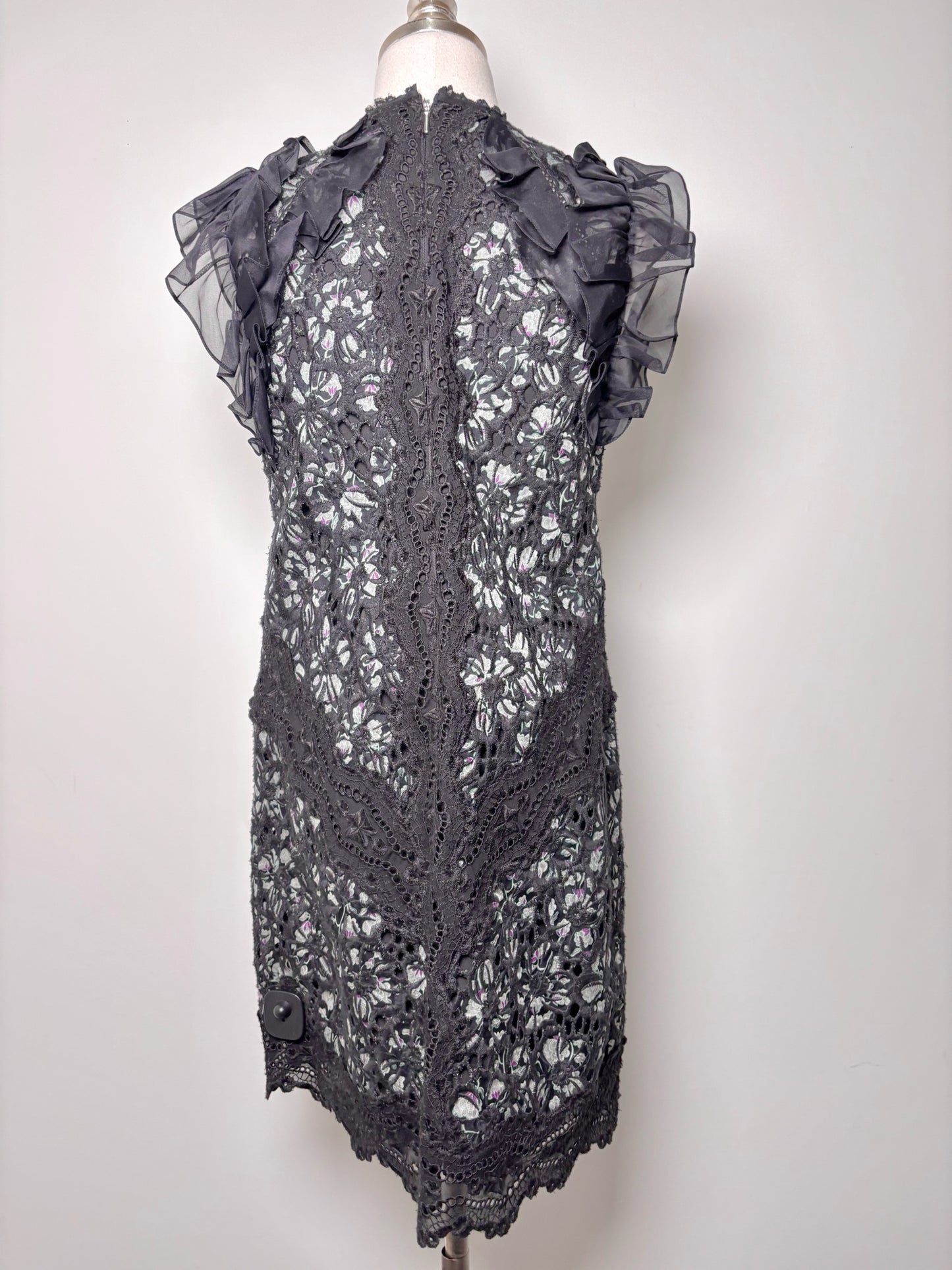 Women Size 4 Rebecca Taylor Black Eyelet NWT Sheath Dress