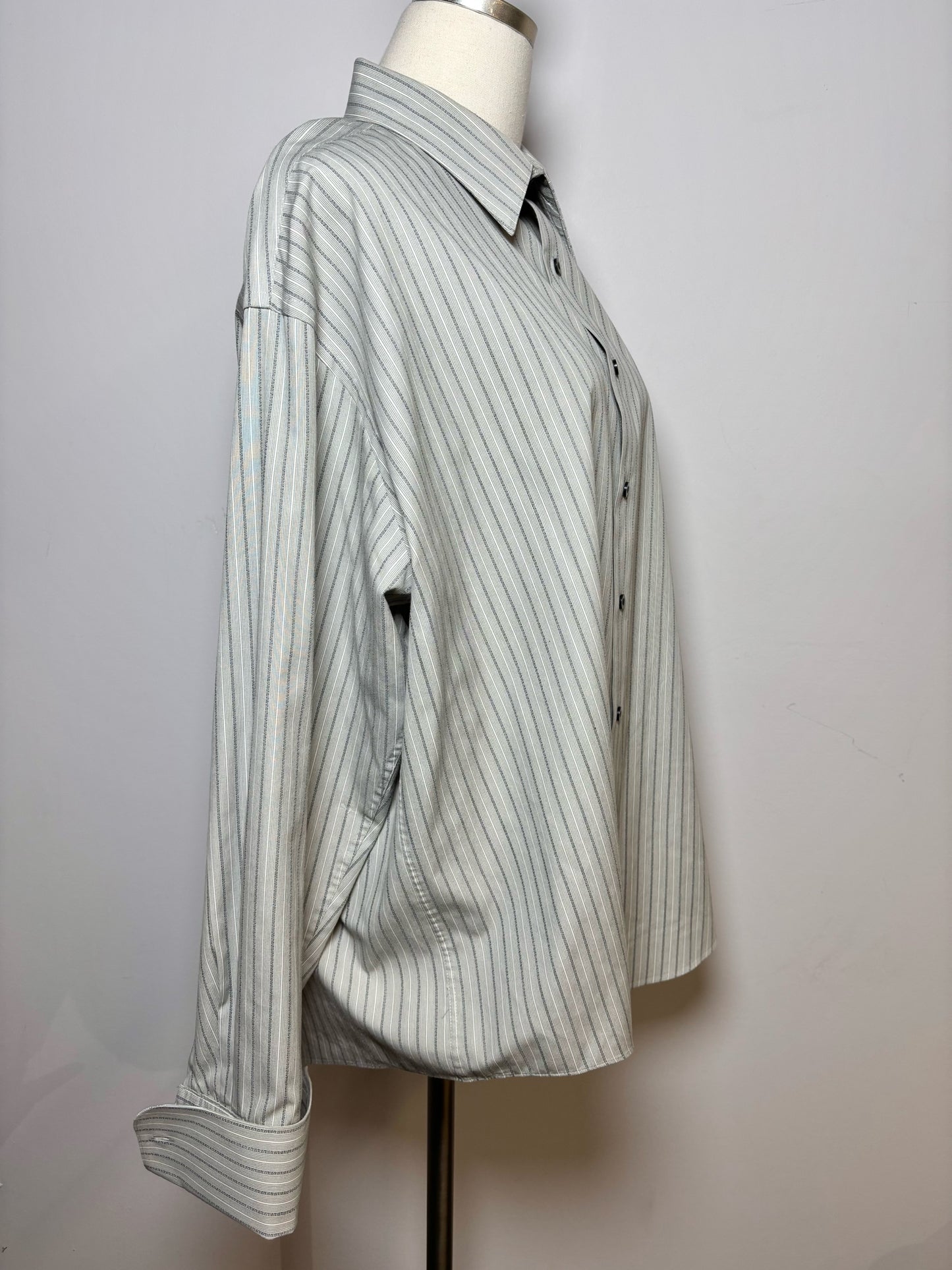 Mens Size XL Yves Saint Laurent Gray Stripe Men's Shirt