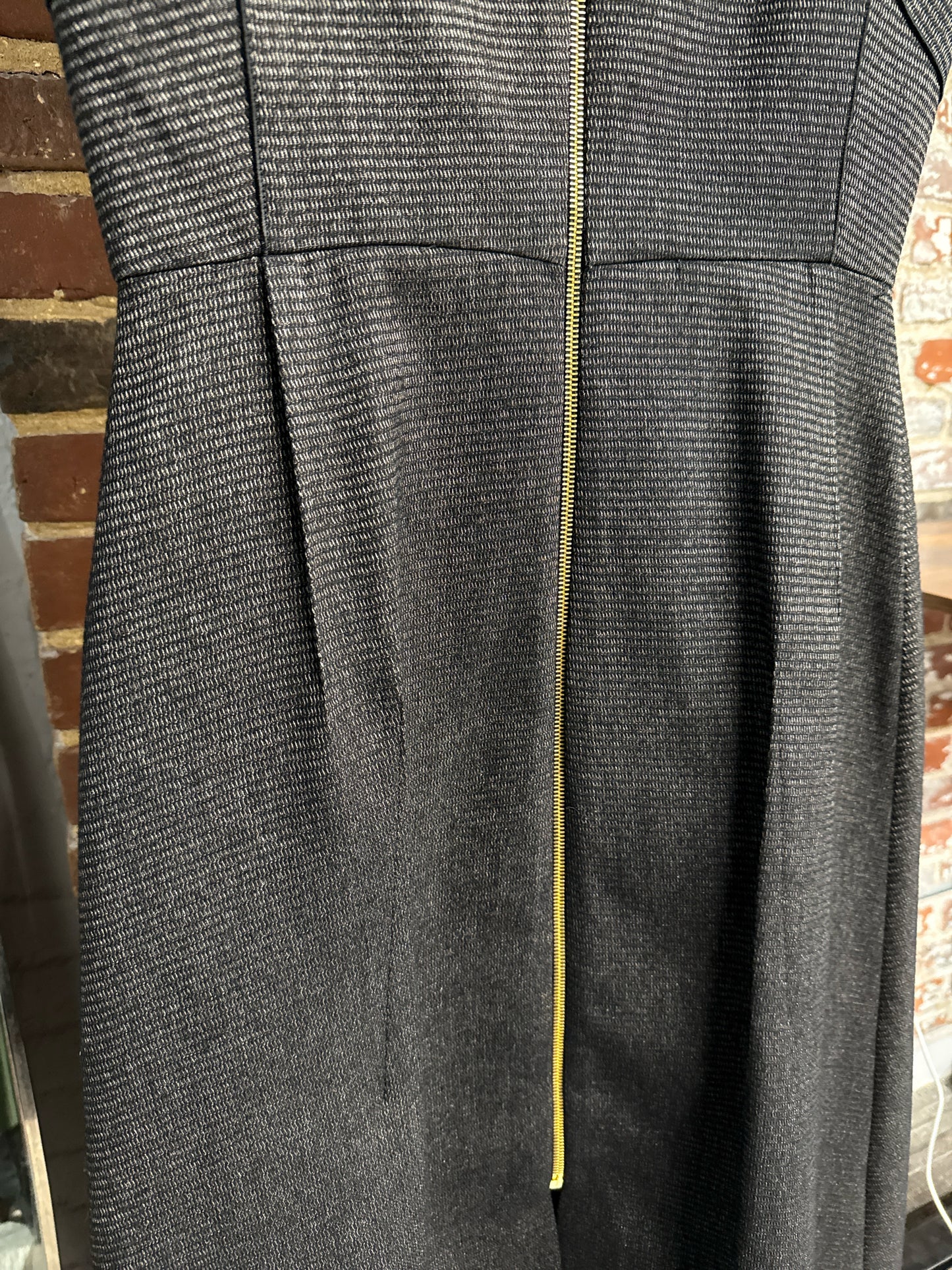 Women Size 8 Roland Mouret Dark Gray Tweed Midi Fit and Flare Dress