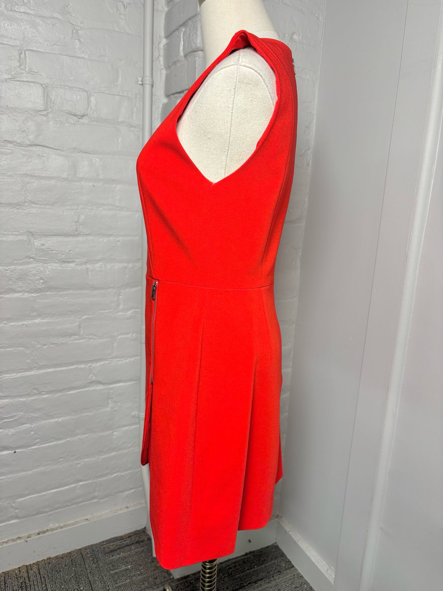 Women Size 6 Alice + Olivia Red Solid Acetate Dress