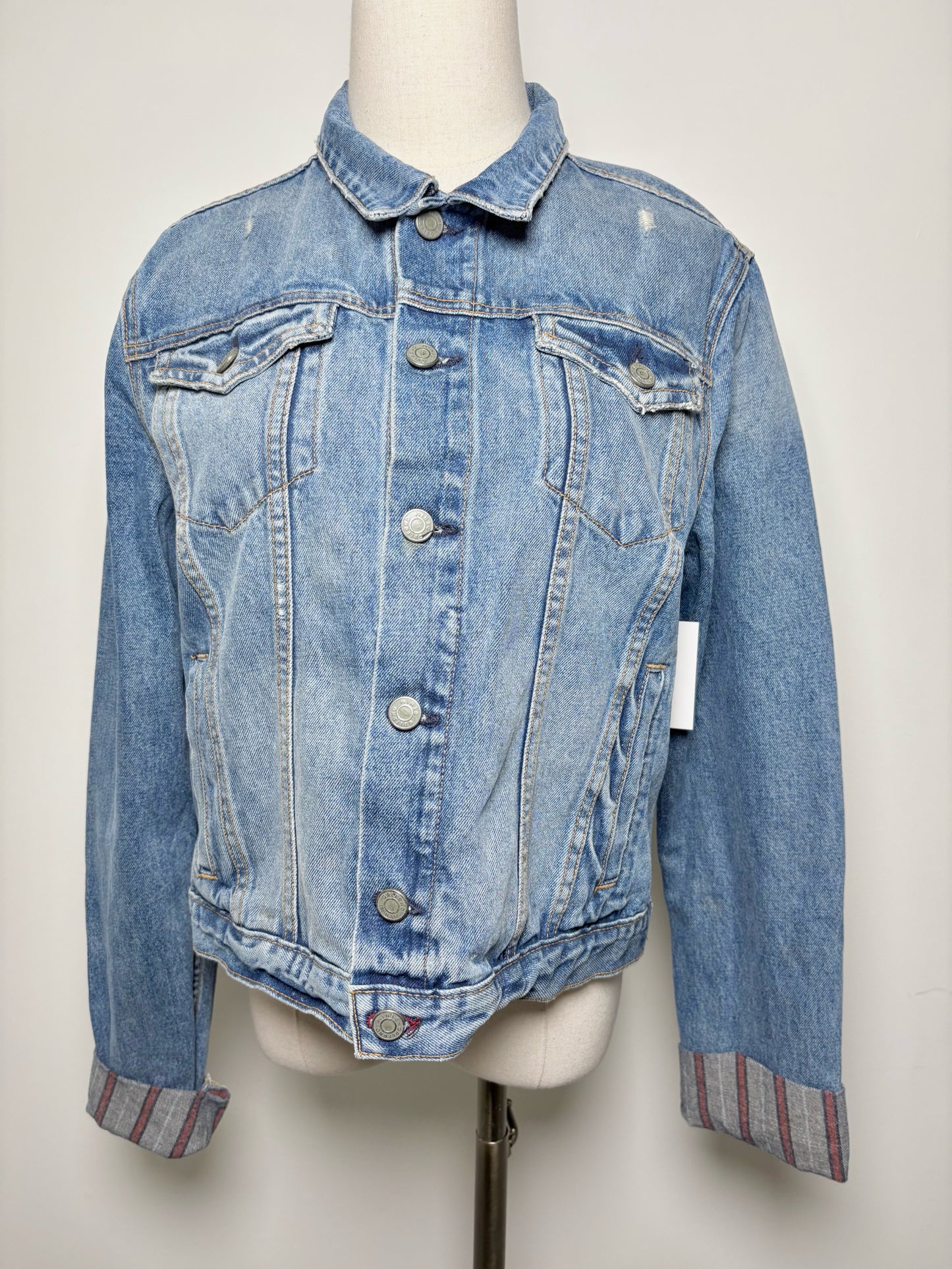 Women Size L GRLFRND Blue Denim Jacket
