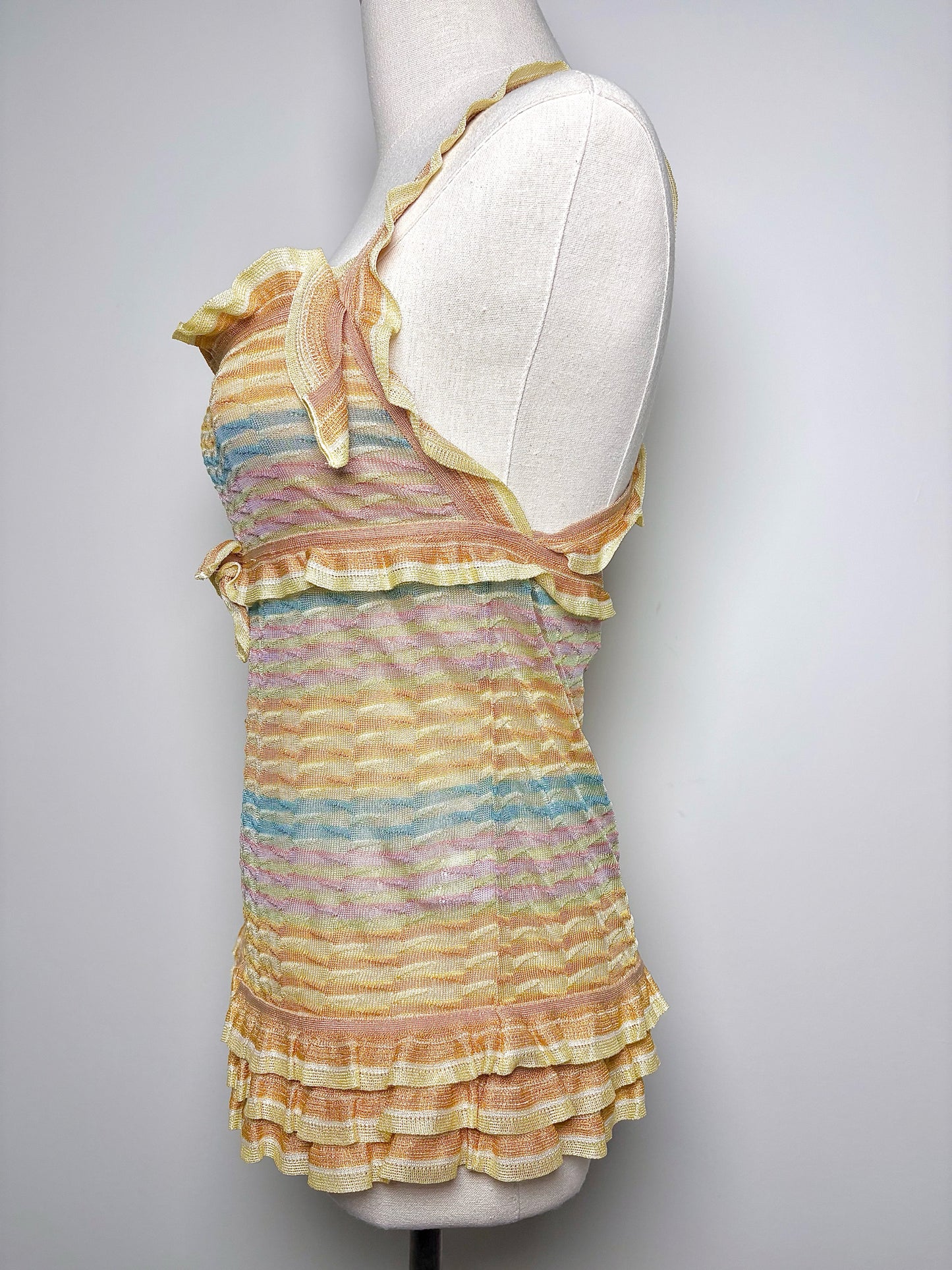 Women Size 40 Missoni Multi-Color Stripe Pre-owned Tank Top