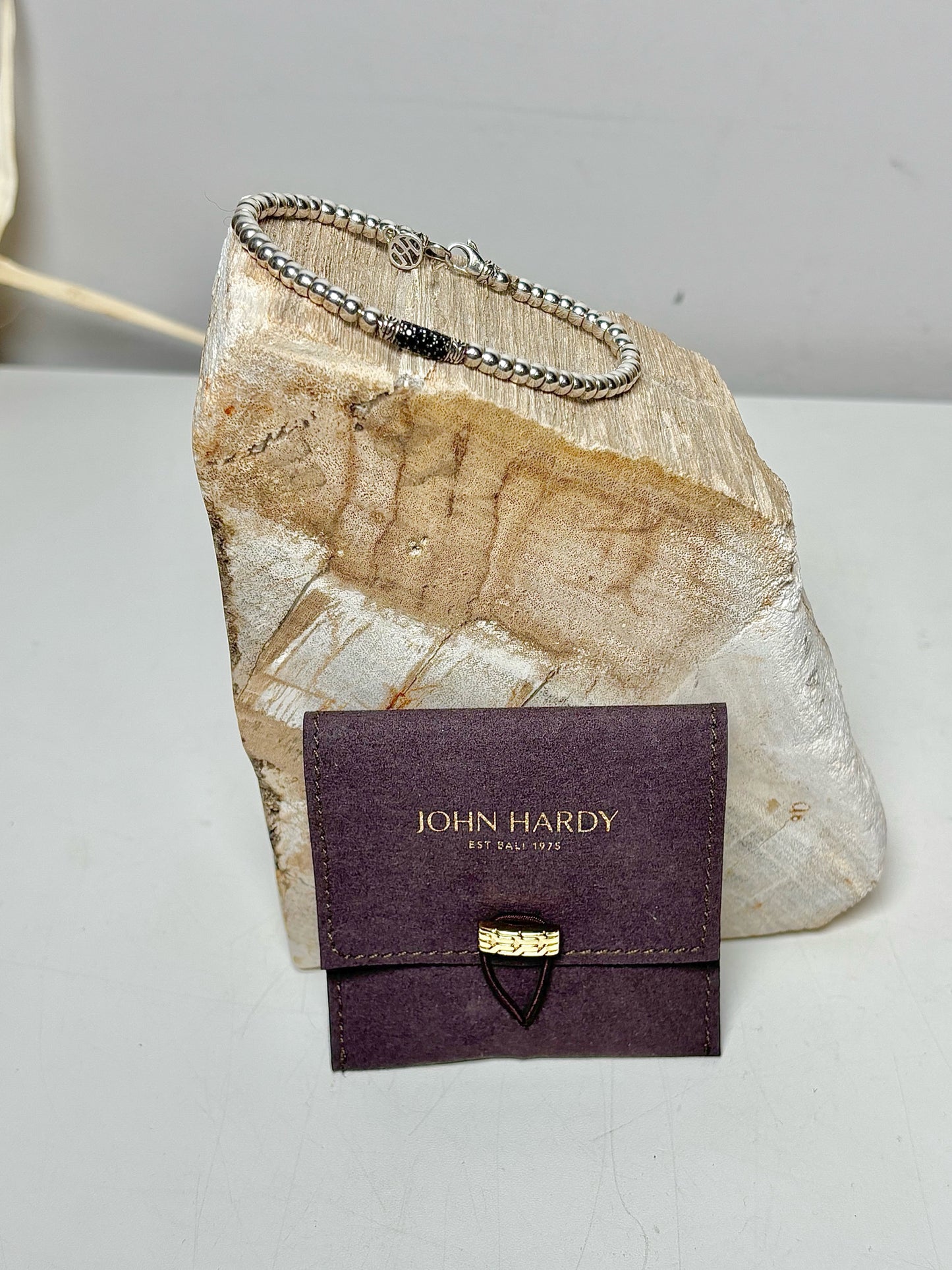 John Hardy Sterling Silver Small Beads 7" Vintage Bracelet