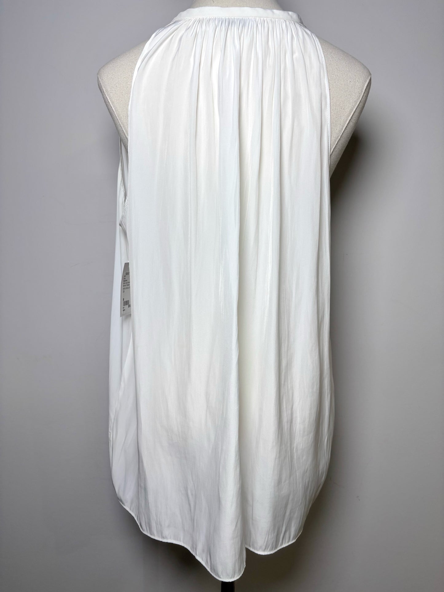 Women Size M Ramy Brook White Solid Polyester Blouse