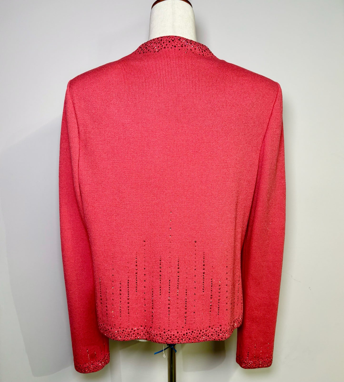 Women Size 14 St. John Red Sequins Jacket