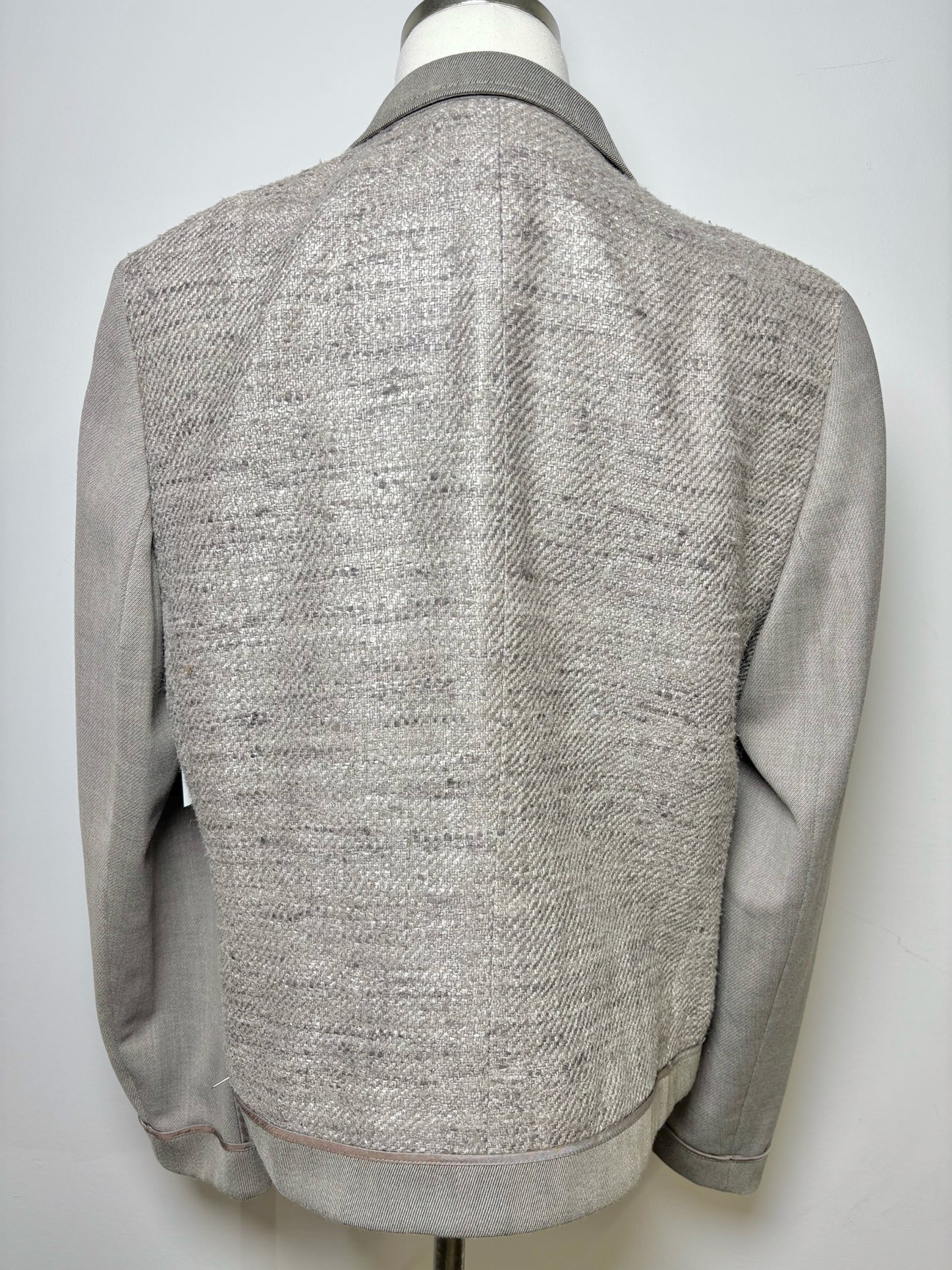 Women Size 12 Akris Punto Gray Solid Wool Blend Jacket