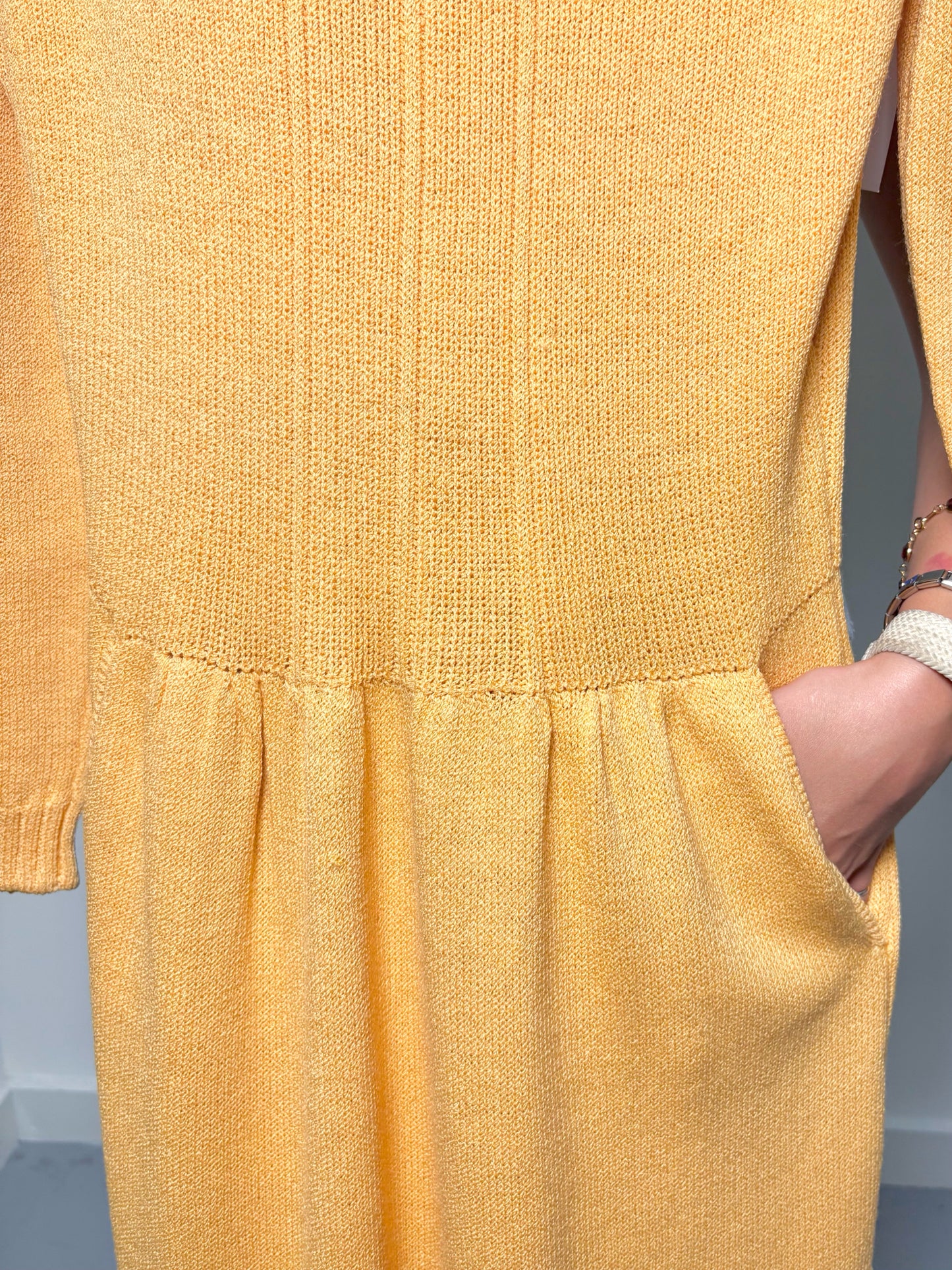 St. John Orange Knitted Dress