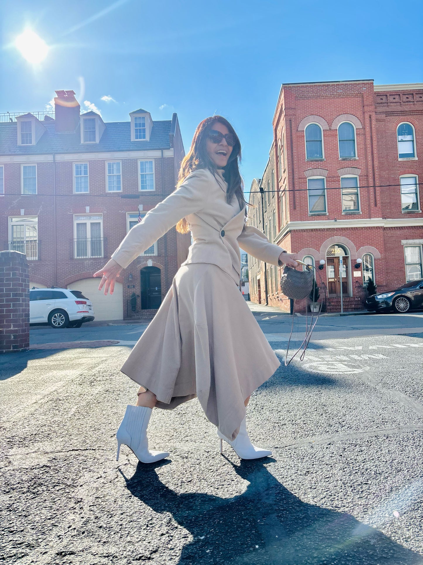 Women Size 6 Vivienne Westwood Anglomania Khaki Solid Cotton, Elastan Blazer