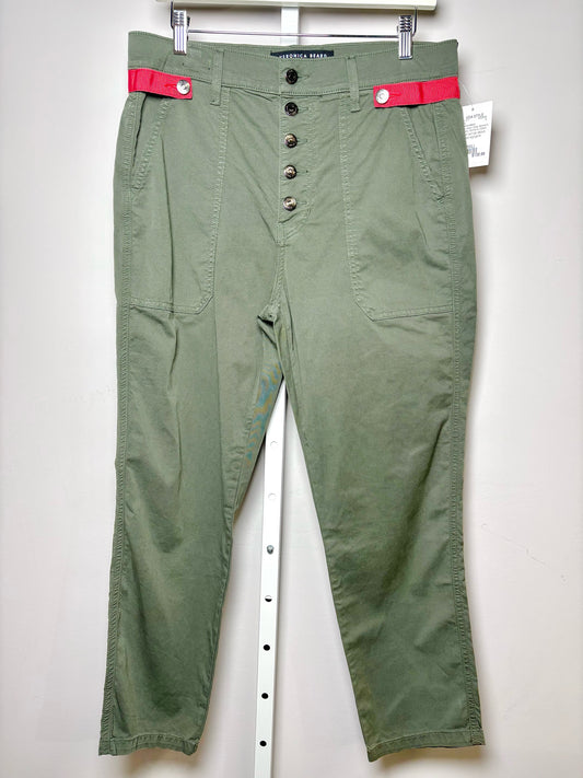 Women Size 30 (10/L) Veronica Beard Olive Green Solid NWT Pants