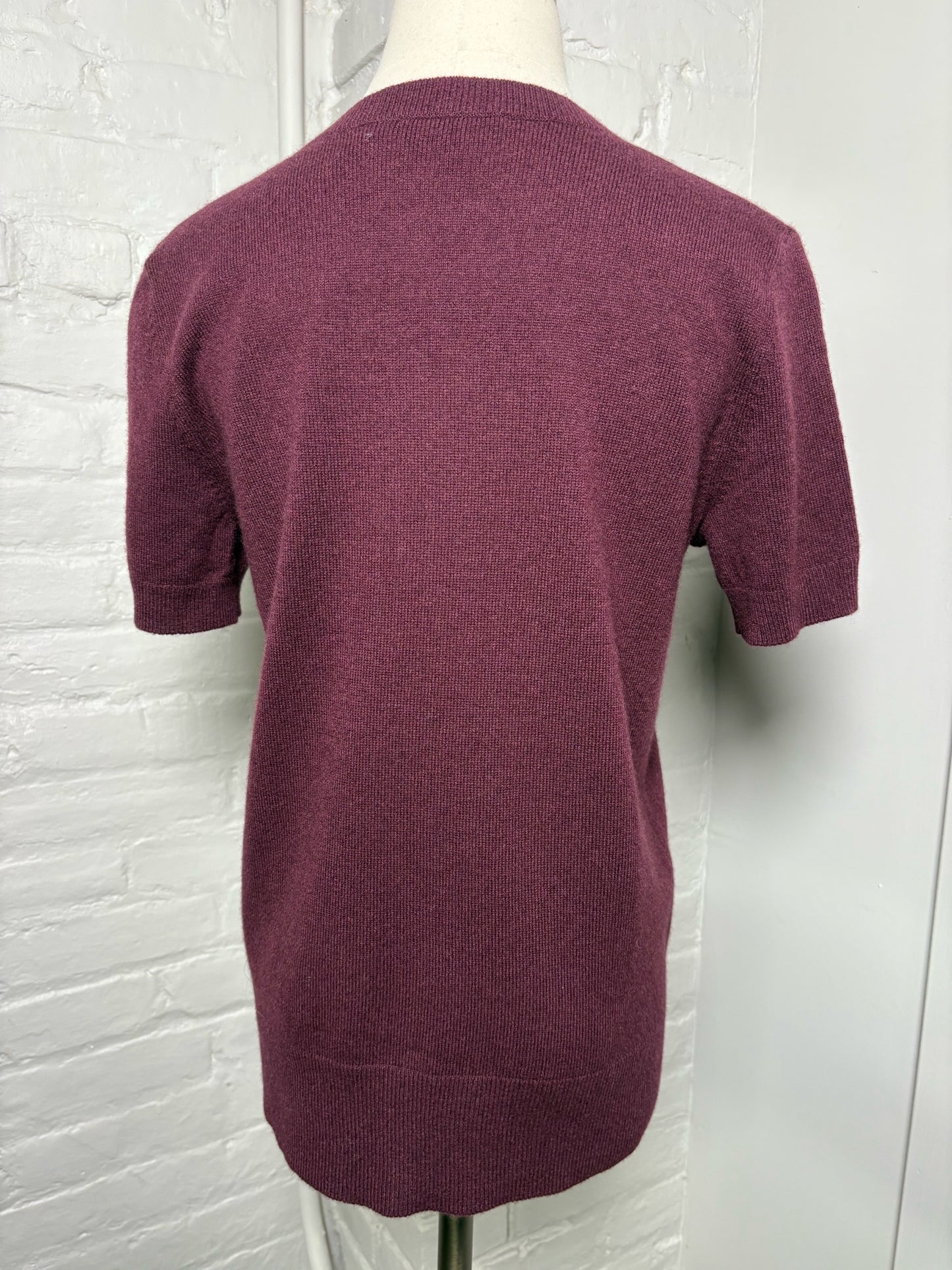 Women Size M Theory Plum Solid Cashmere Sweater
