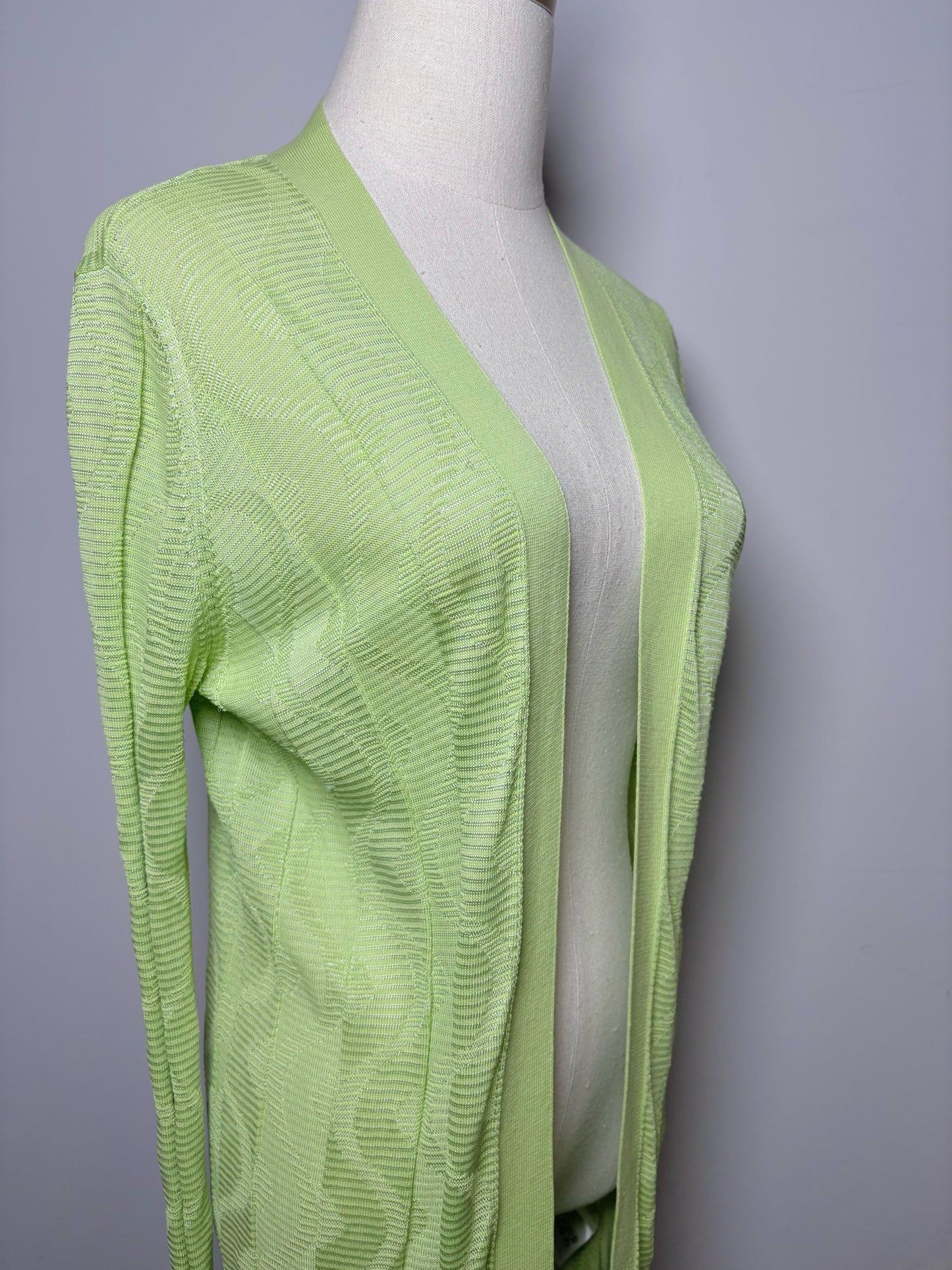 Women Size 42 ( 6 US) M Missoni Green Long Duster Sweater