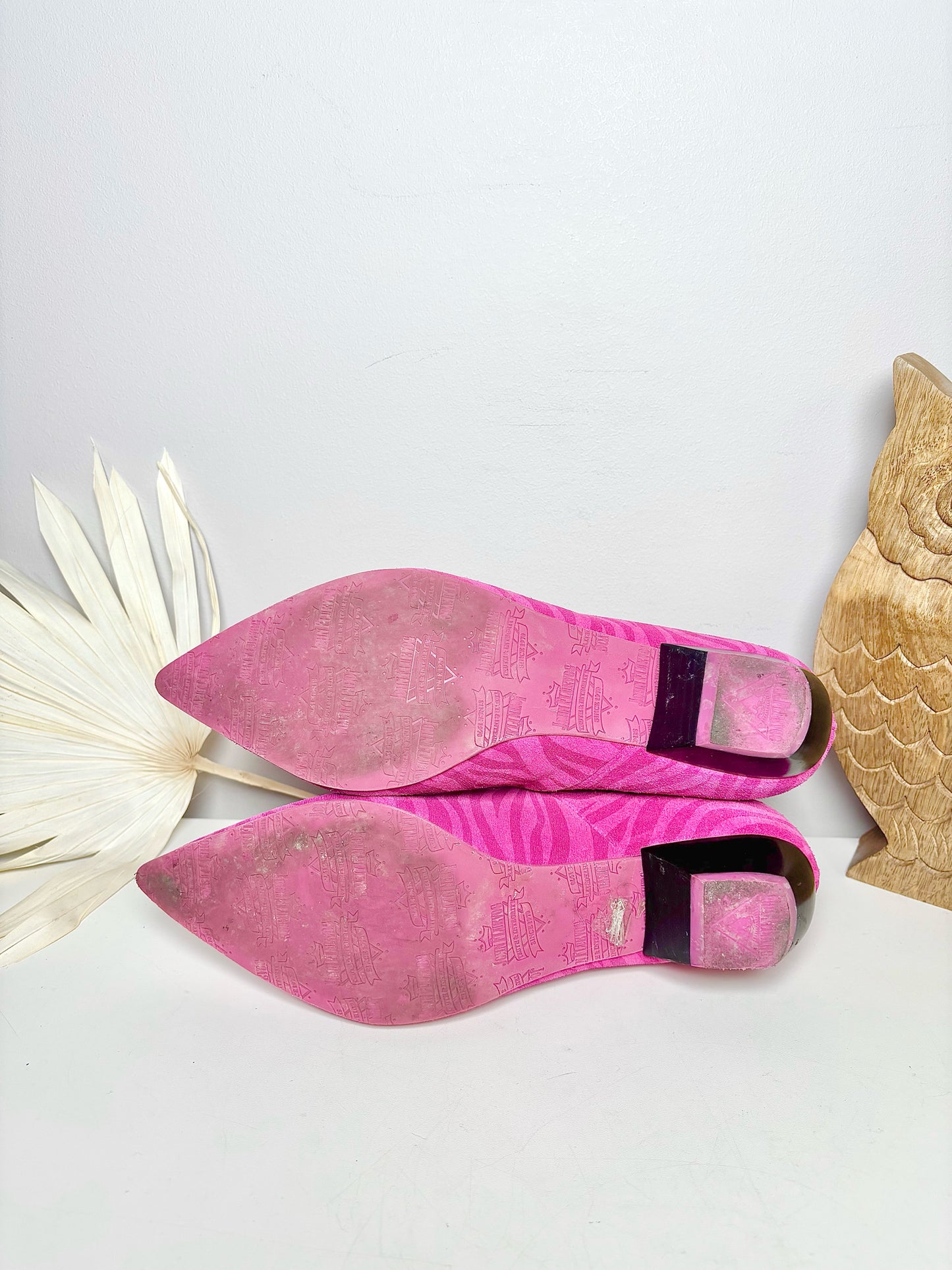 W Shoe Size 9 John Fluevog Pink Suede Boots