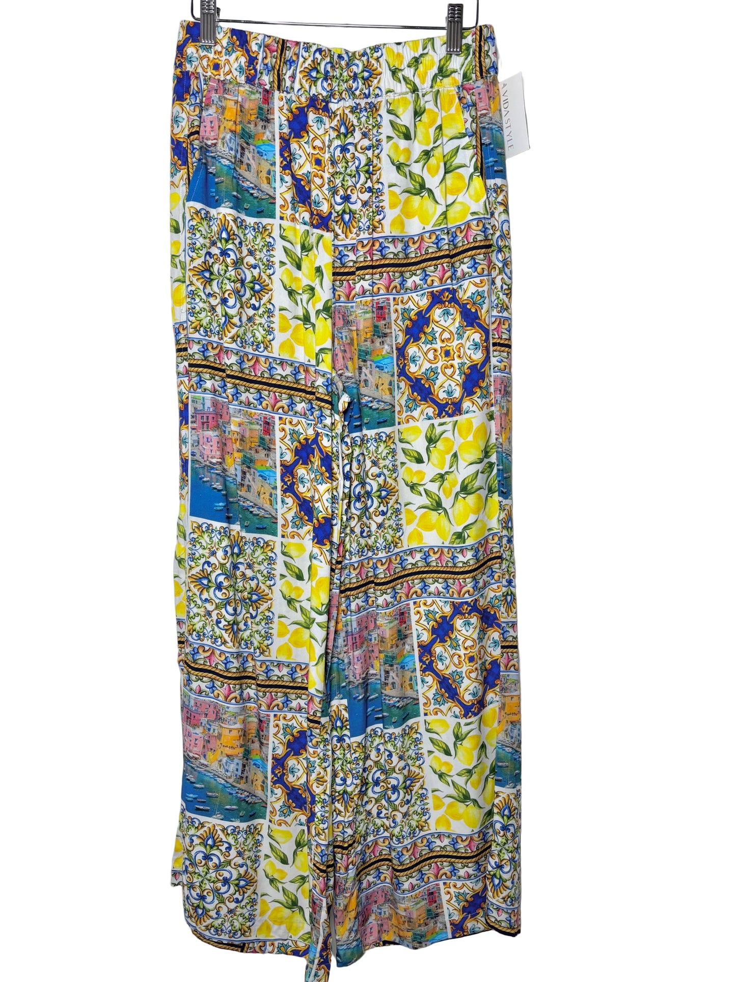 Women Size S Terez Multi-Color Europe, Lemons, Fleur de Lis NWT Pants