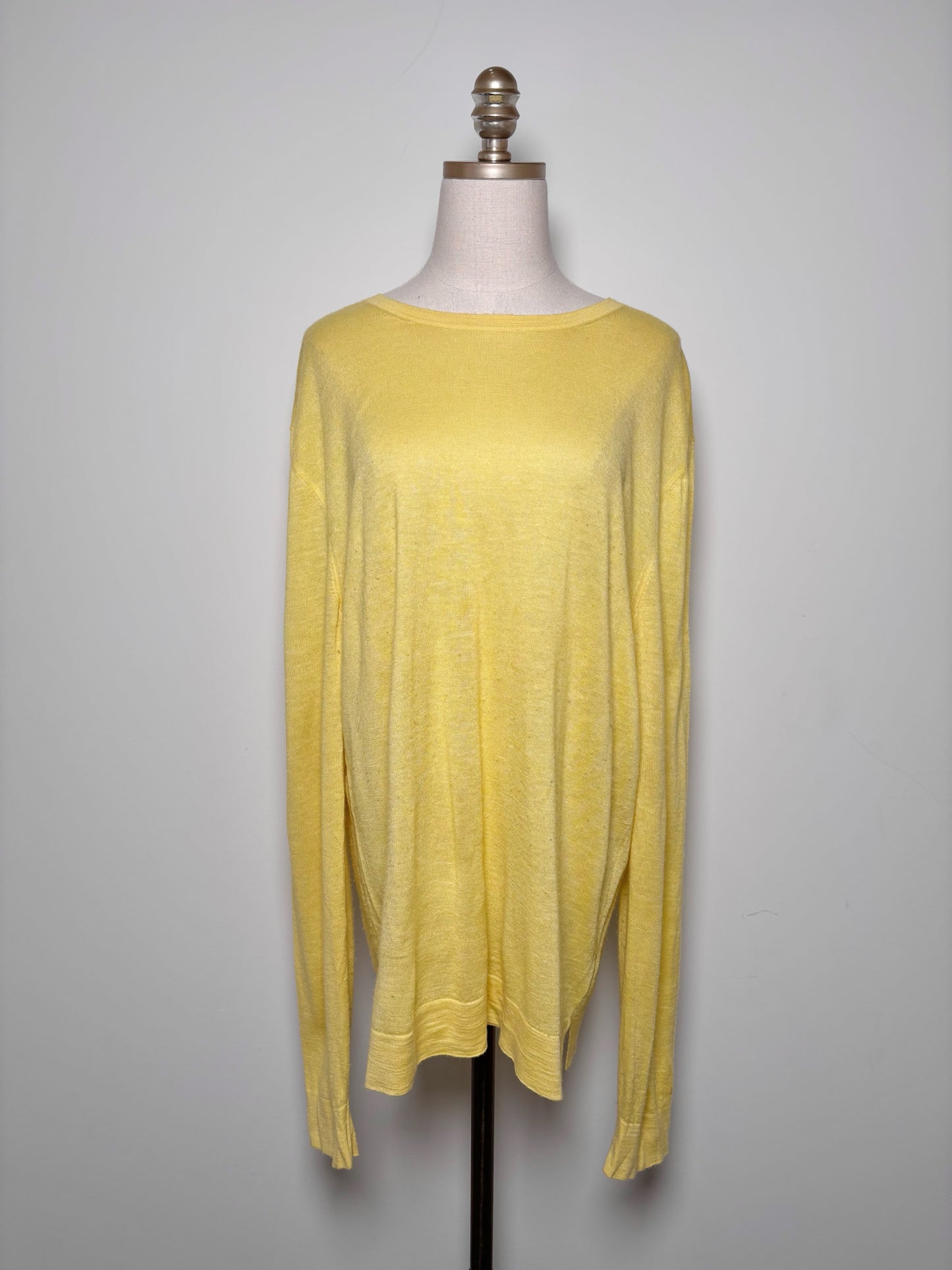 Mens Size L Zegna Yellow Cashmere, silk Solid Men's Shirt