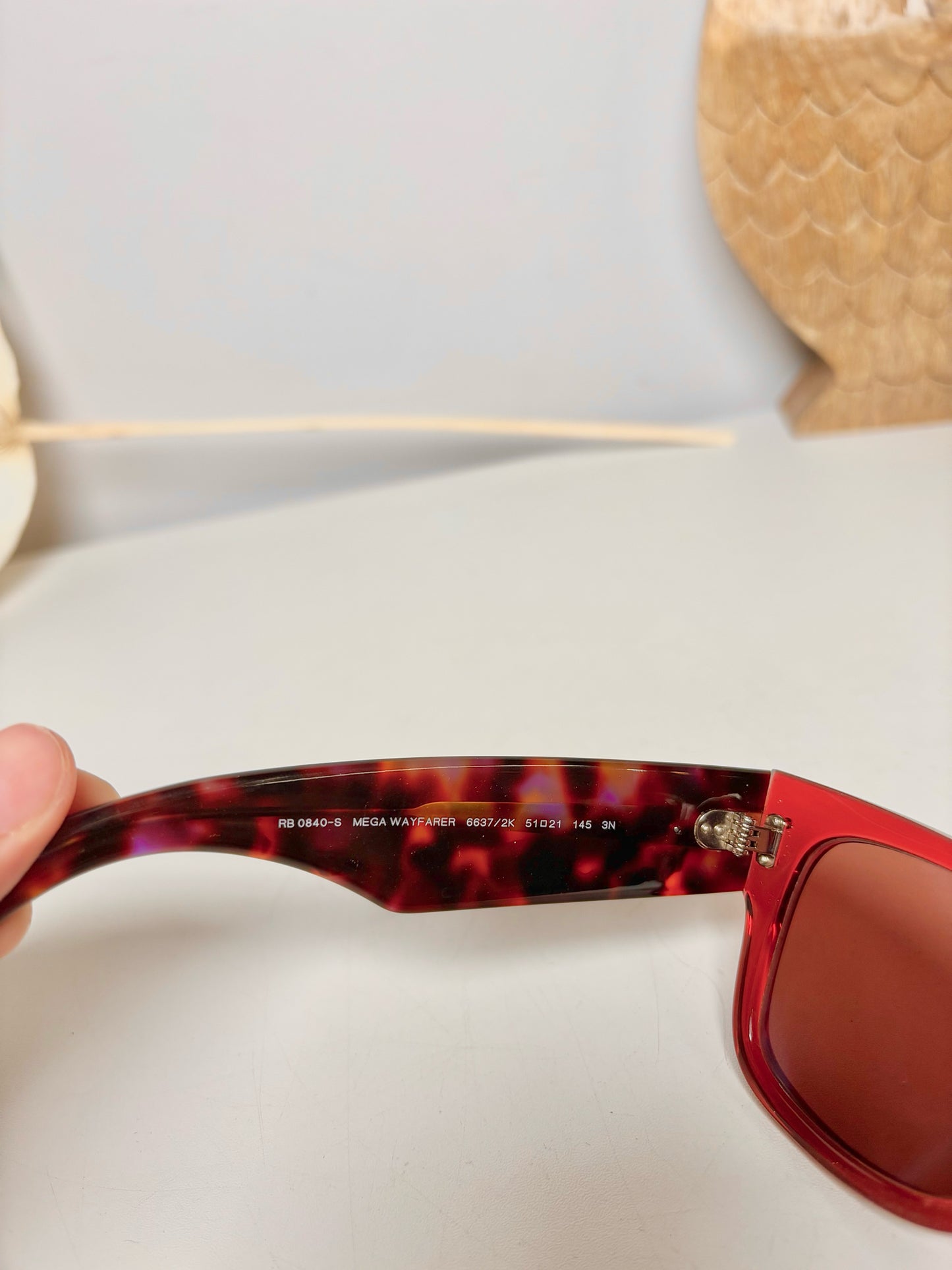 Acetate Ray Ban Red Sunglasses