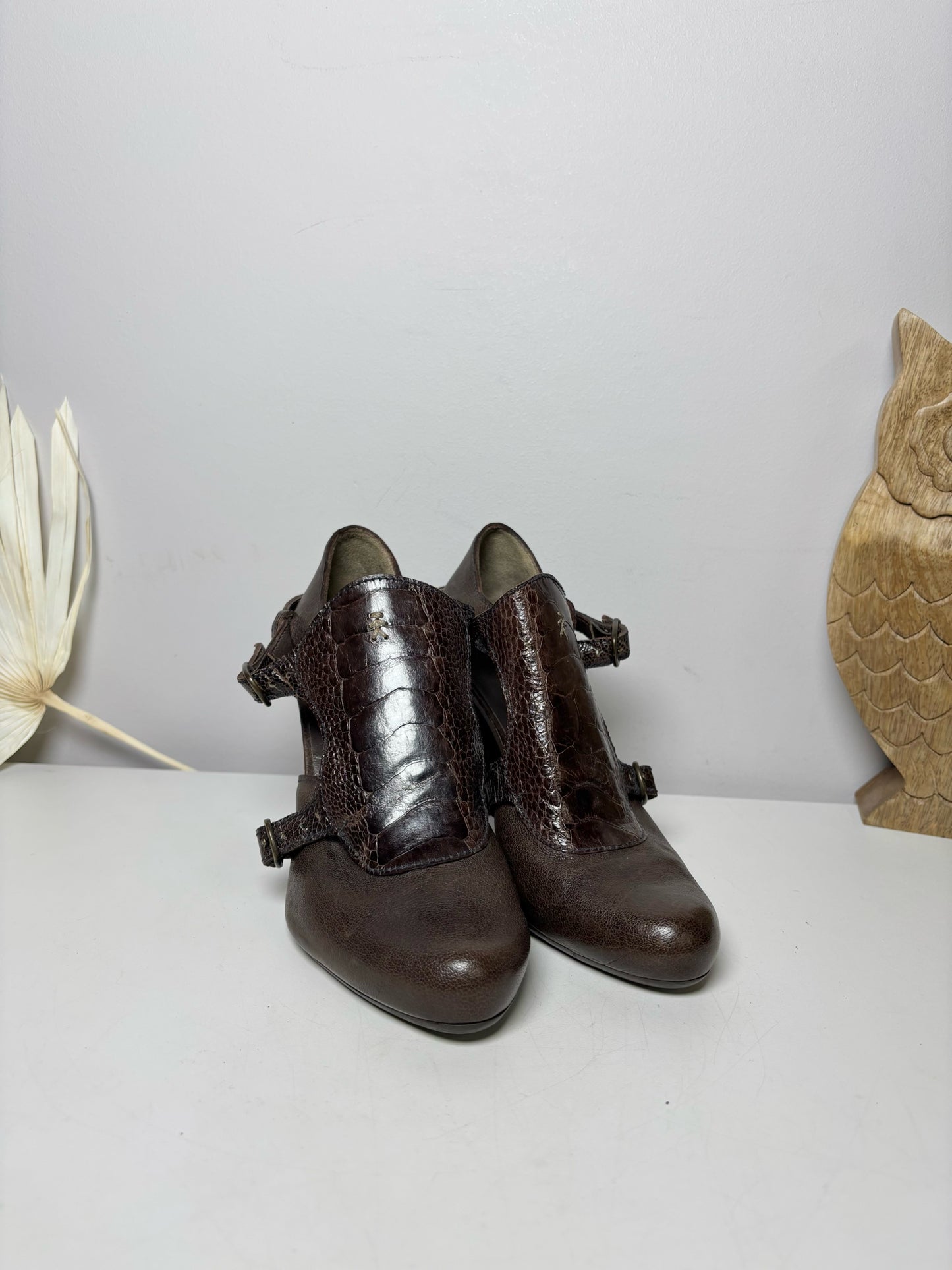 W Shoe Size 36 Brown Henry Beguelin Leather Heels