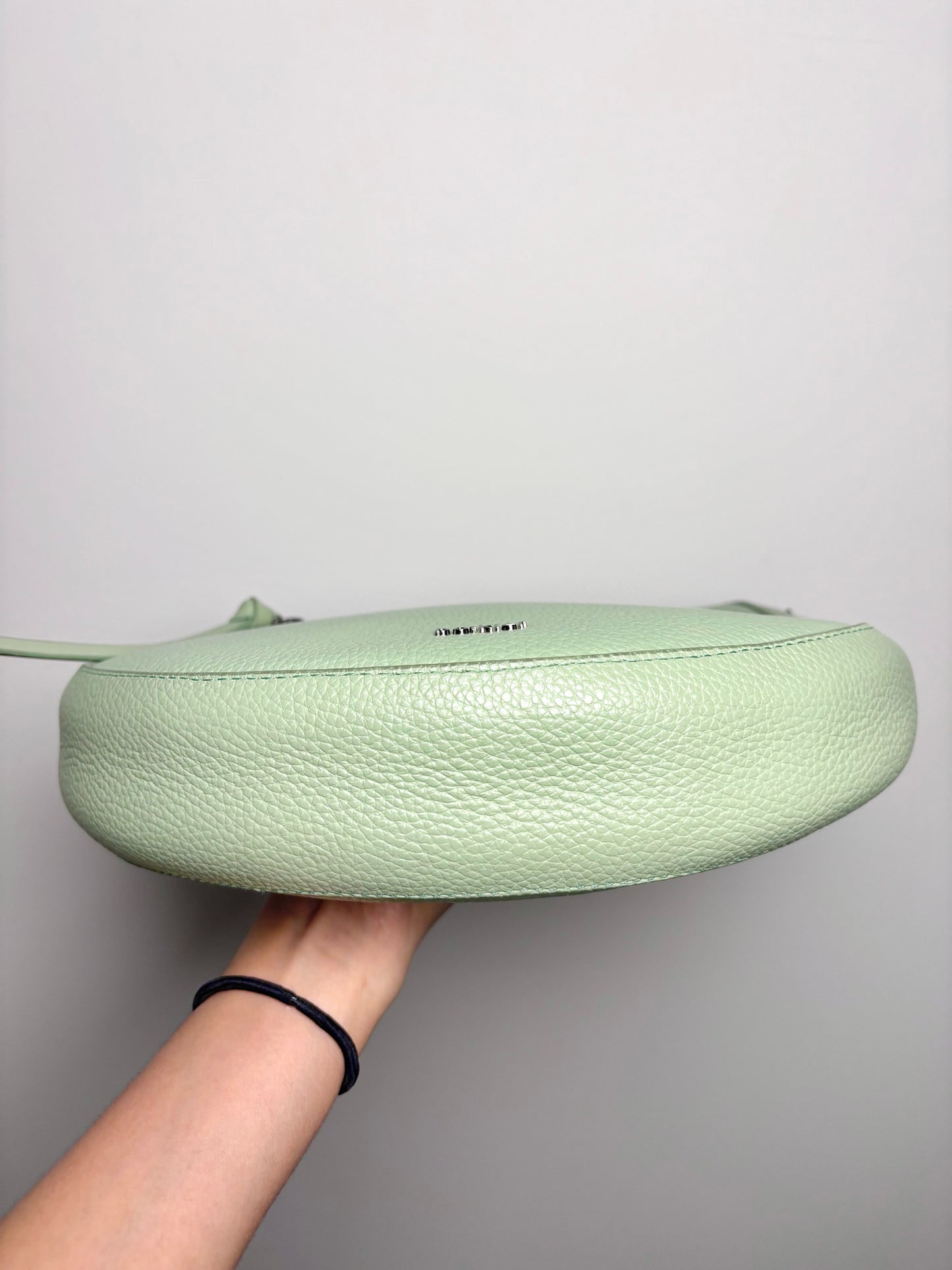 Botkier New York Solid Leather Pistachio Green Saddle Bag